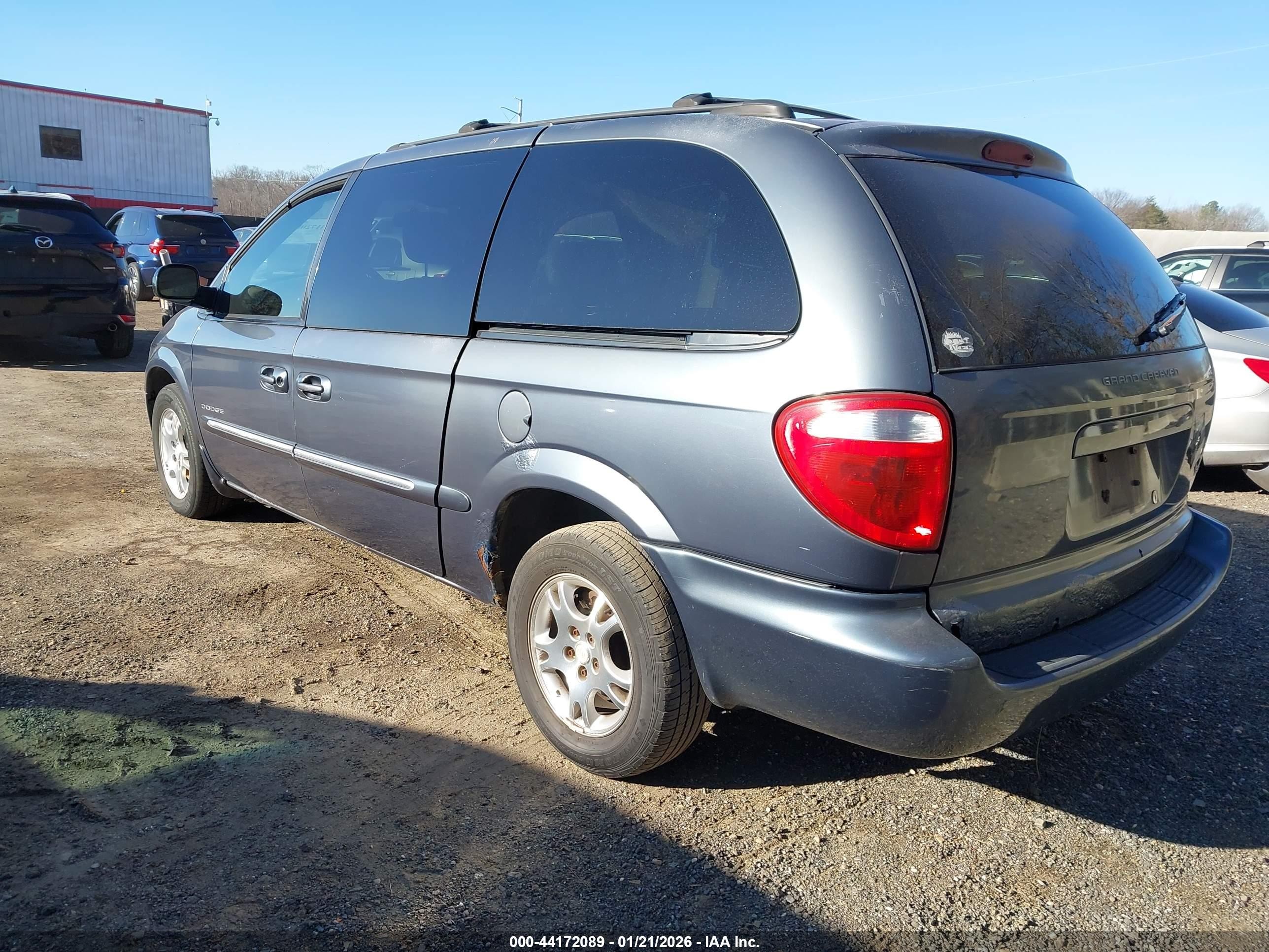 2001 Dodge Grand Caravan Es Gray vin: 2B4GP54L51R304540