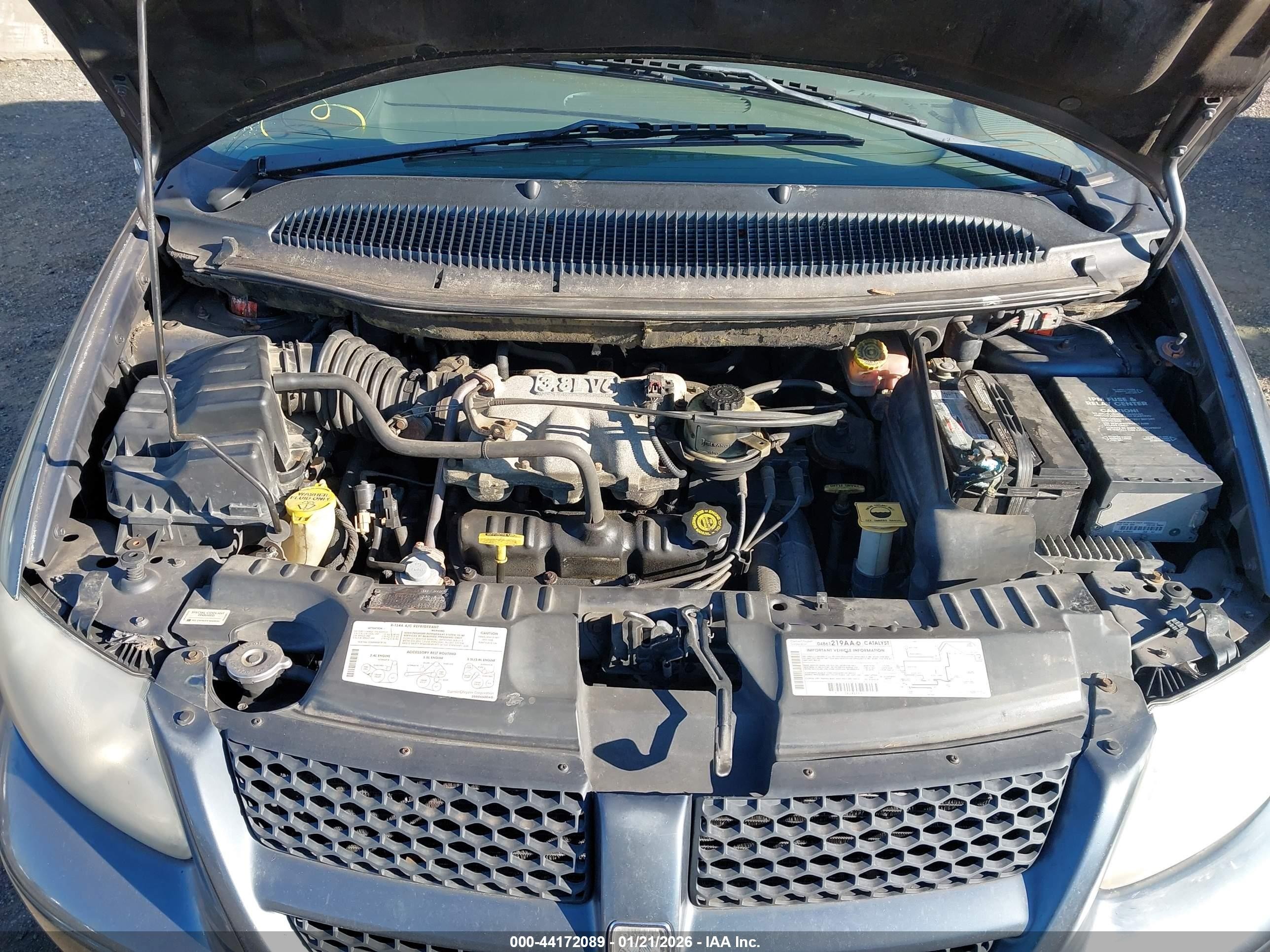 2001 Dodge Grand Caravan Es Gray vin: 2B4GP54L51R304540