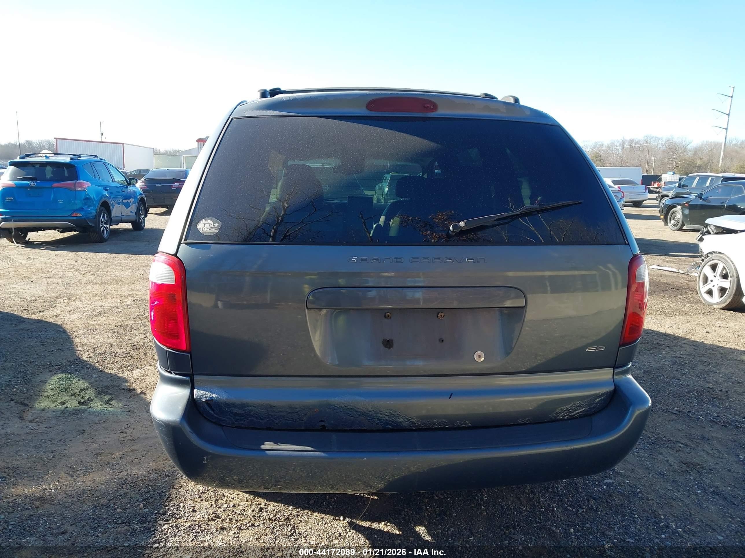 2001 Dodge Grand Caravan Es Gray vin: 2B4GP54L51R304540