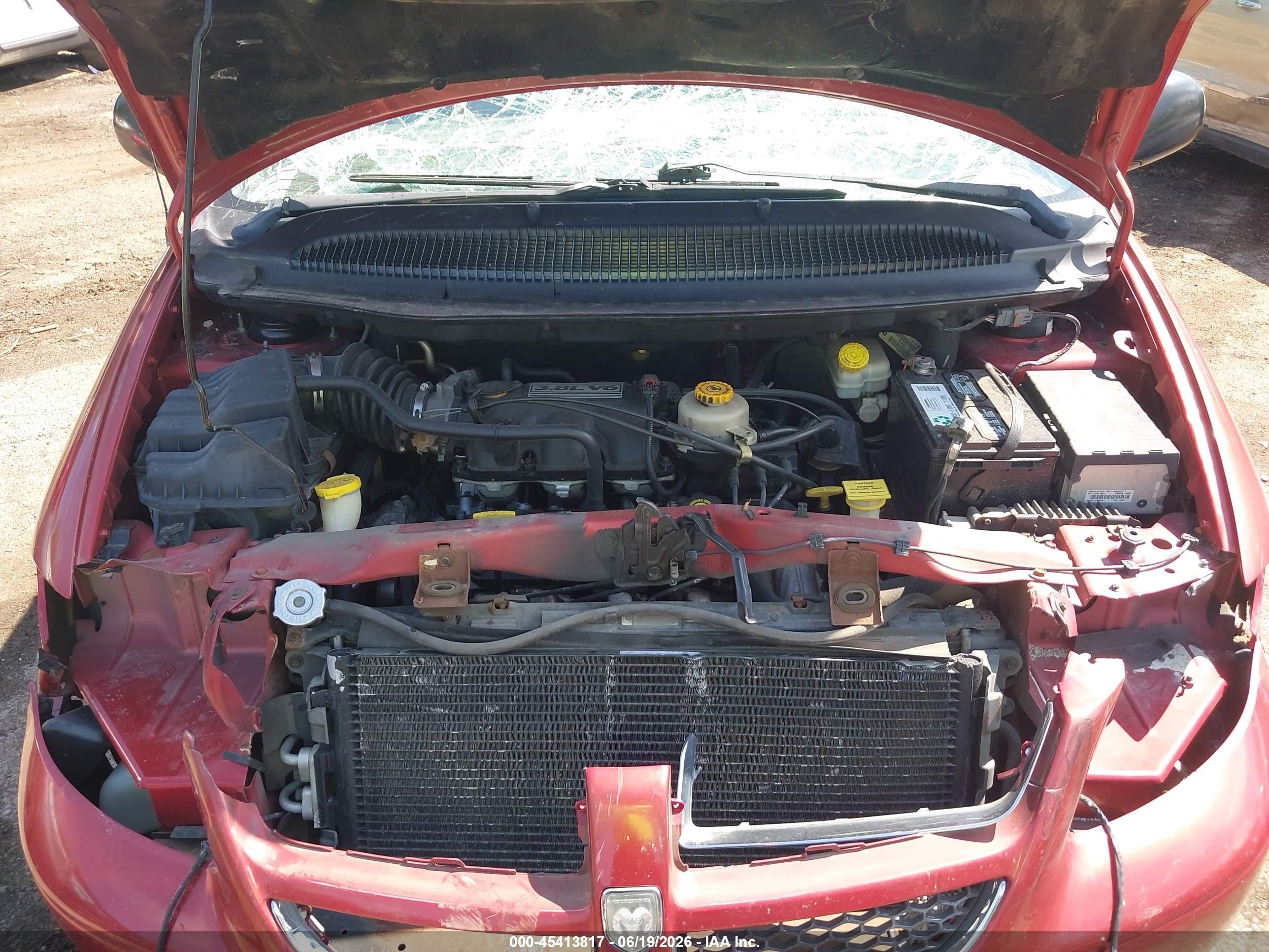 2002 Dodge Grand Caravan Es Red vin: 2B4GP54L82R641186