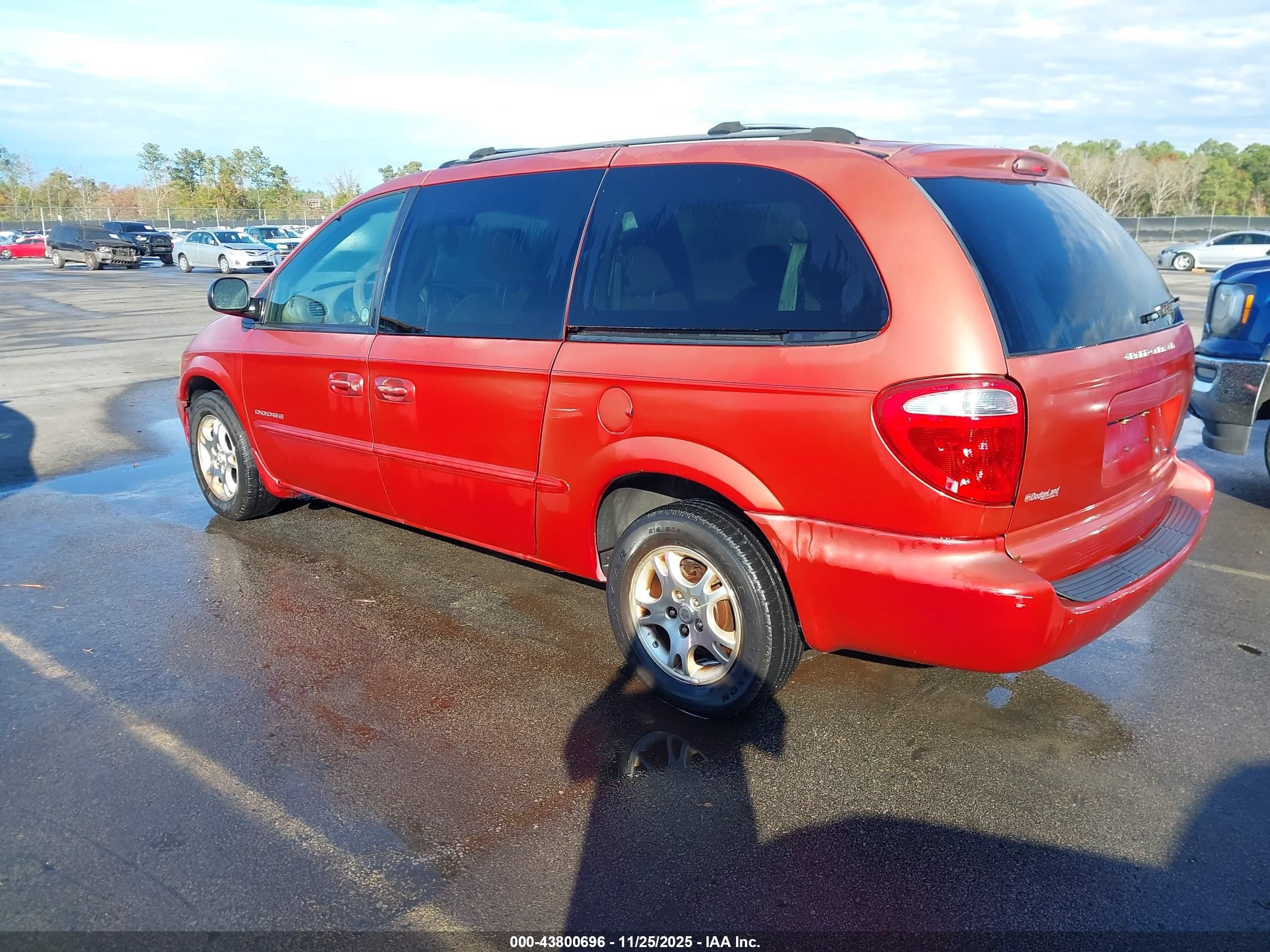 2001 Dodge Grand Caravan Ex Red vin: 2B4GP74L51R307501