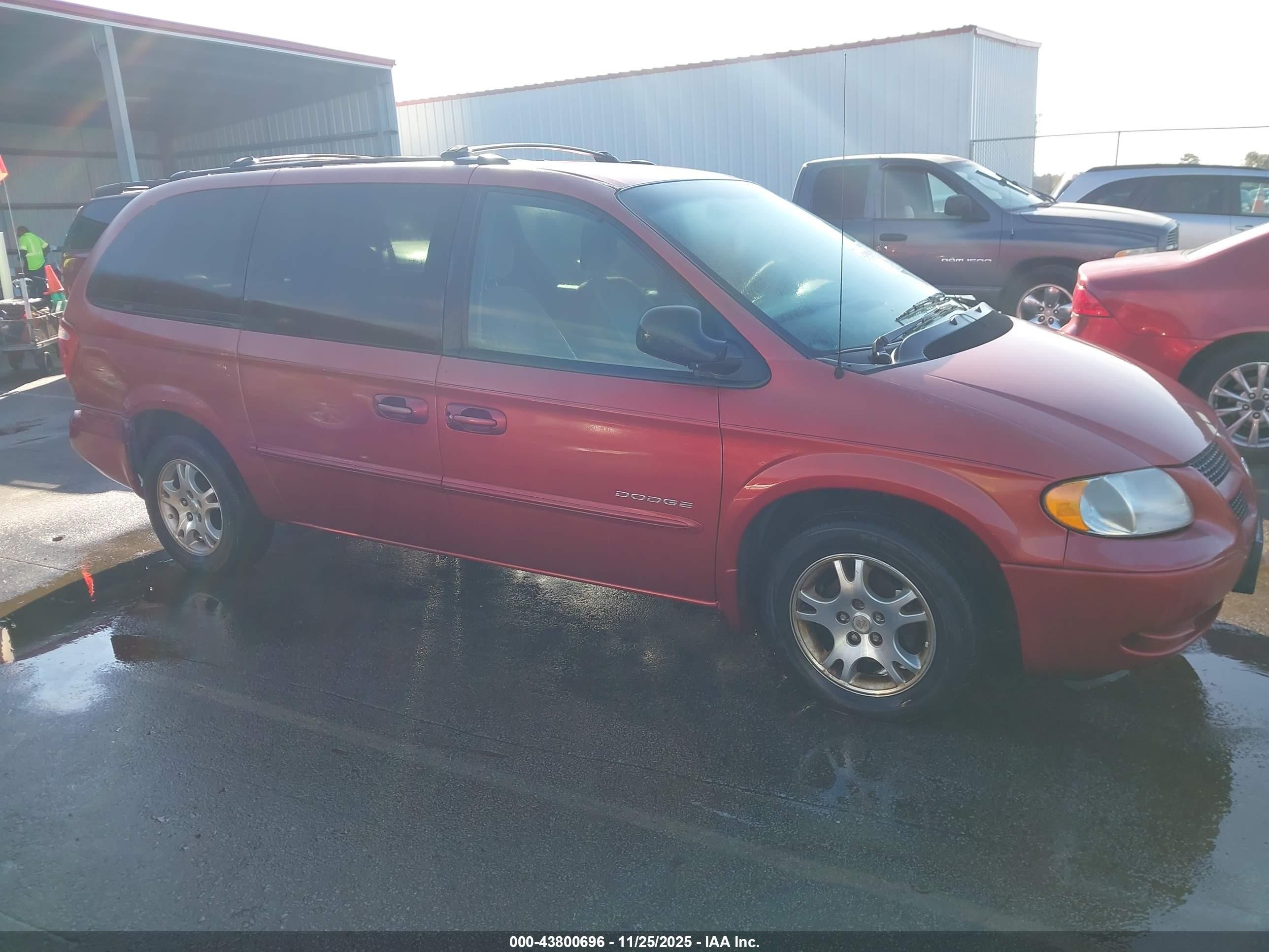 2001 Dodge Grand Caravan Ex Red vin: 2B4GP74L51R307501