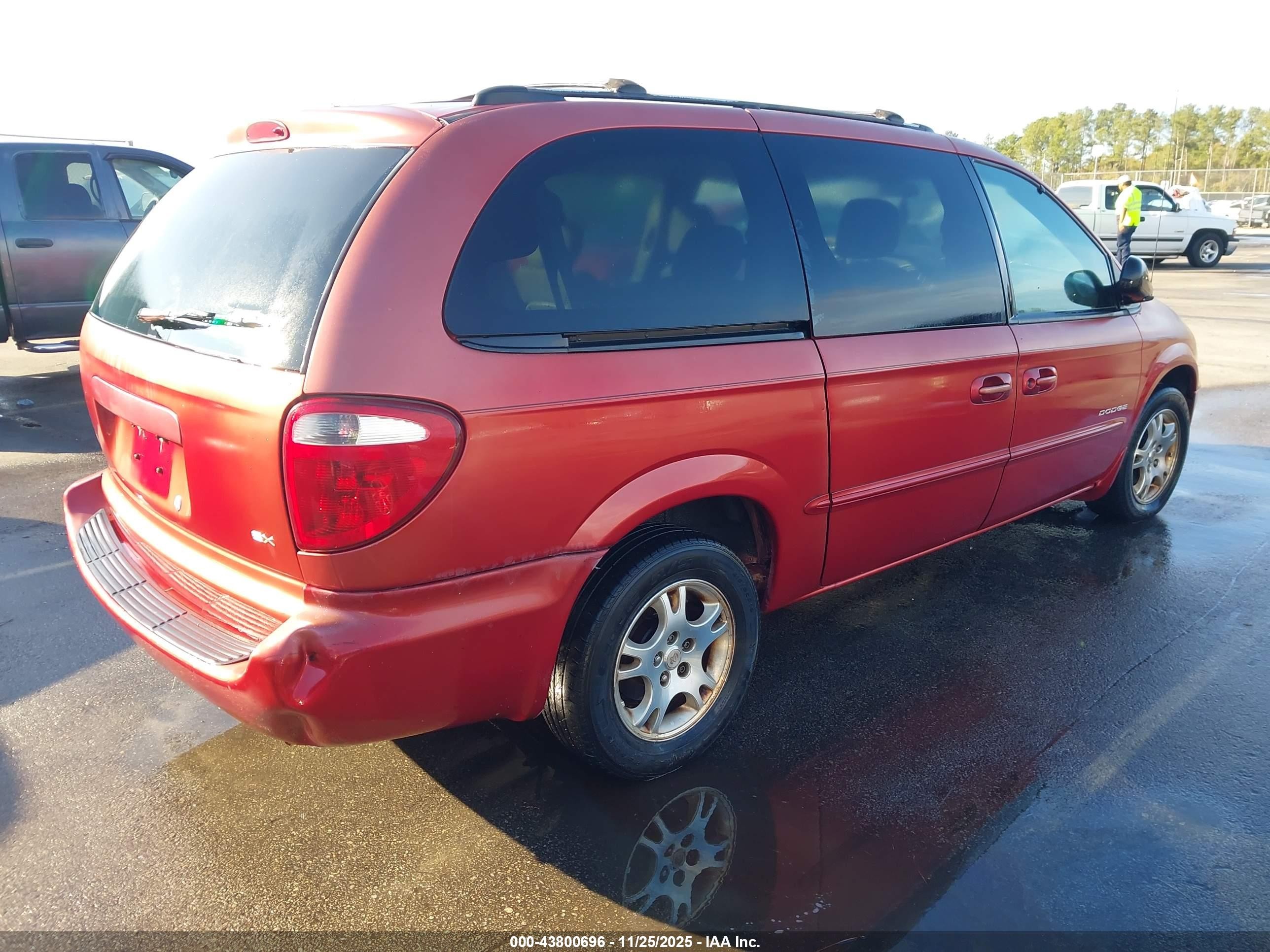 2001 Dodge Grand Caravan Ex Red vin: 2B4GP74L51R307501