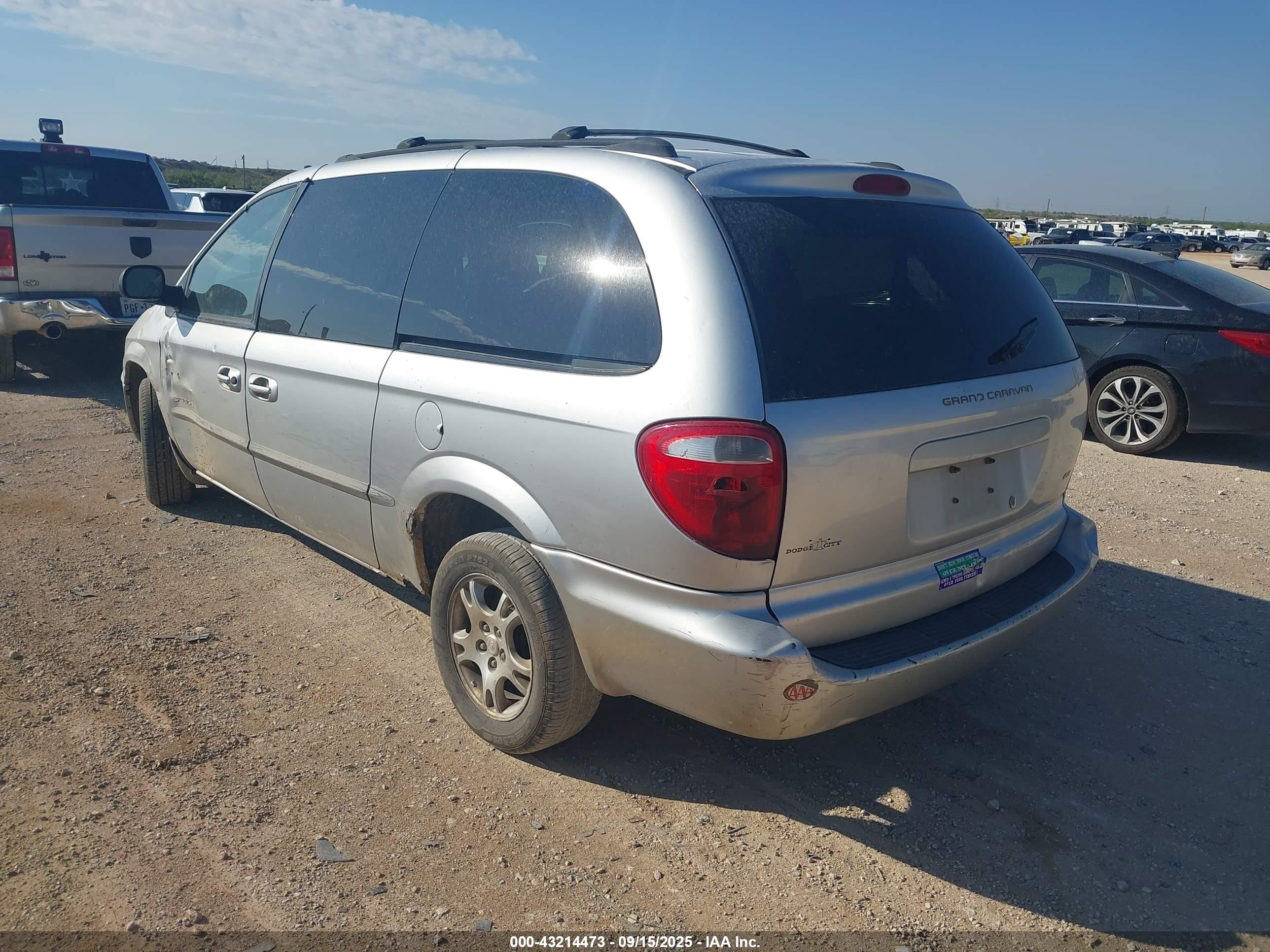 2001 Dodge Grand Caravan Ex Silver vin: 2B4GP74L91R293053