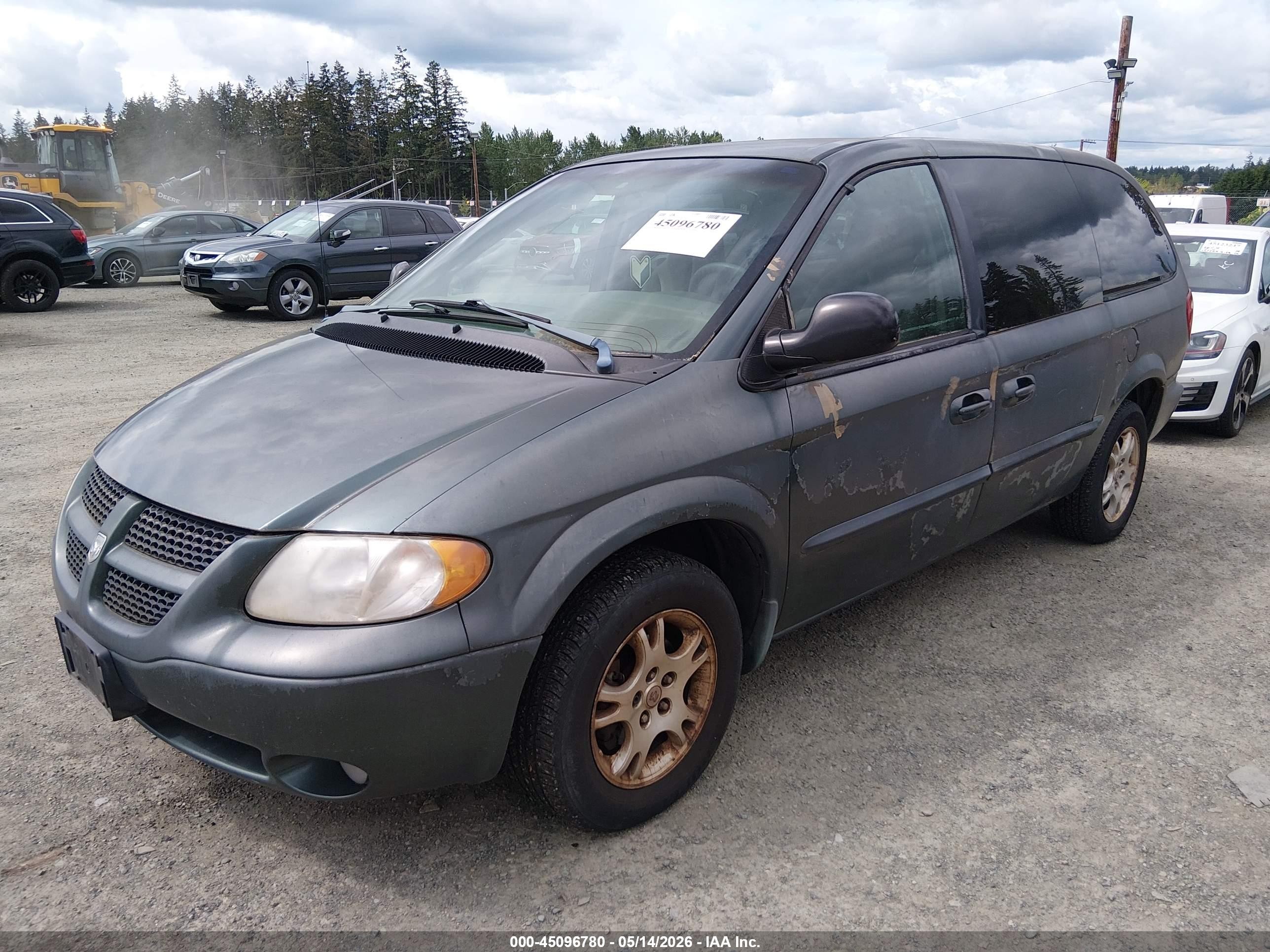 2002 Dodge Grand Caravan Sport Gray vin: 2B4GT44L92R702227