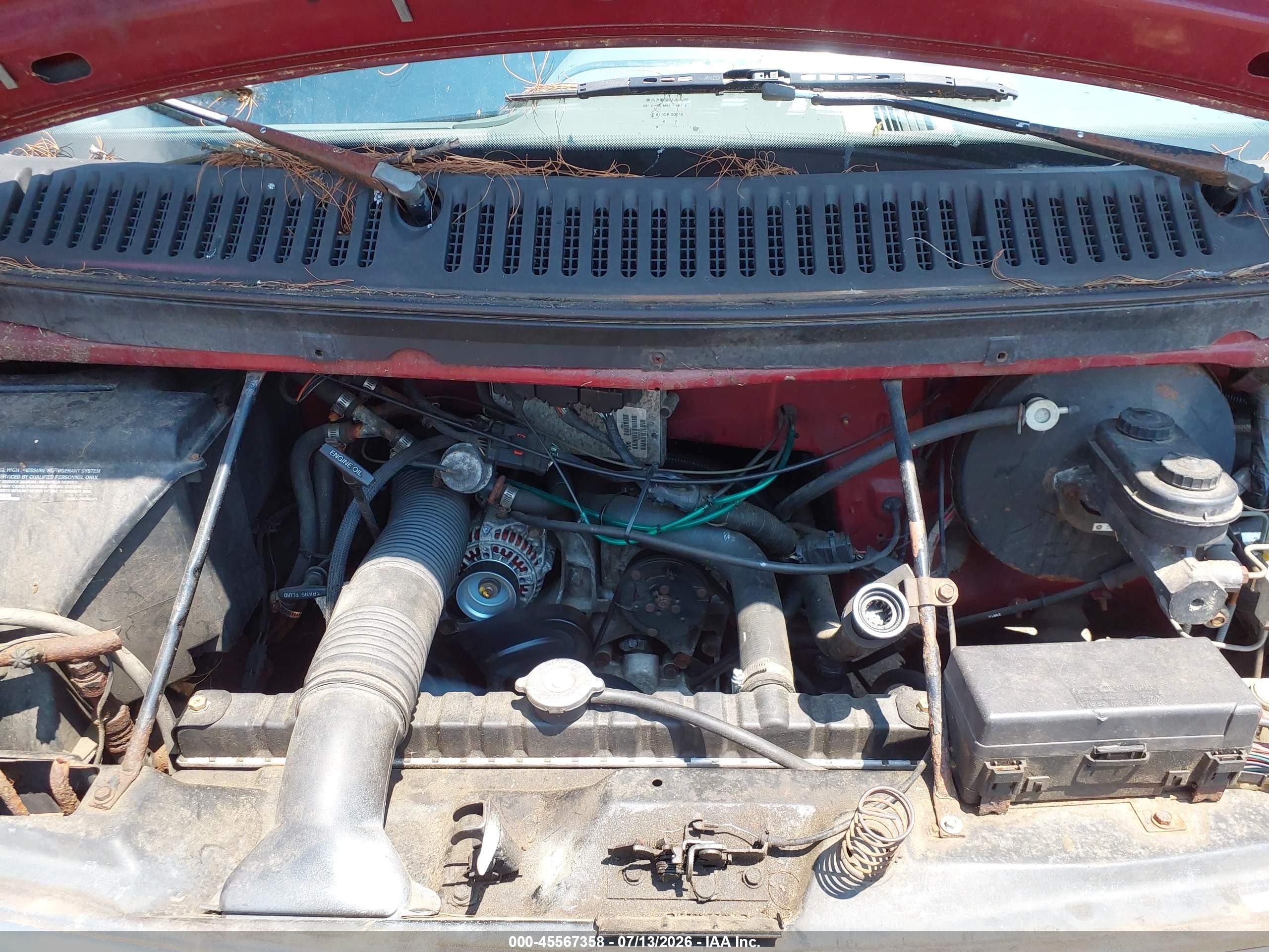 1996 Dodge Ram Wagon B3500 Red vin: 2B5WB35Y0TK182394