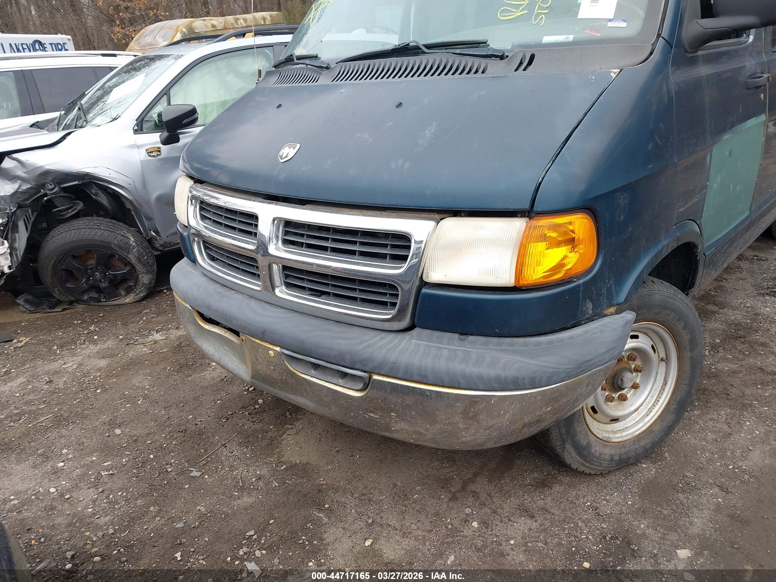 2001 Dodge Ram Wagon 3500   Blue vin: 2B5WB35Y81K551564