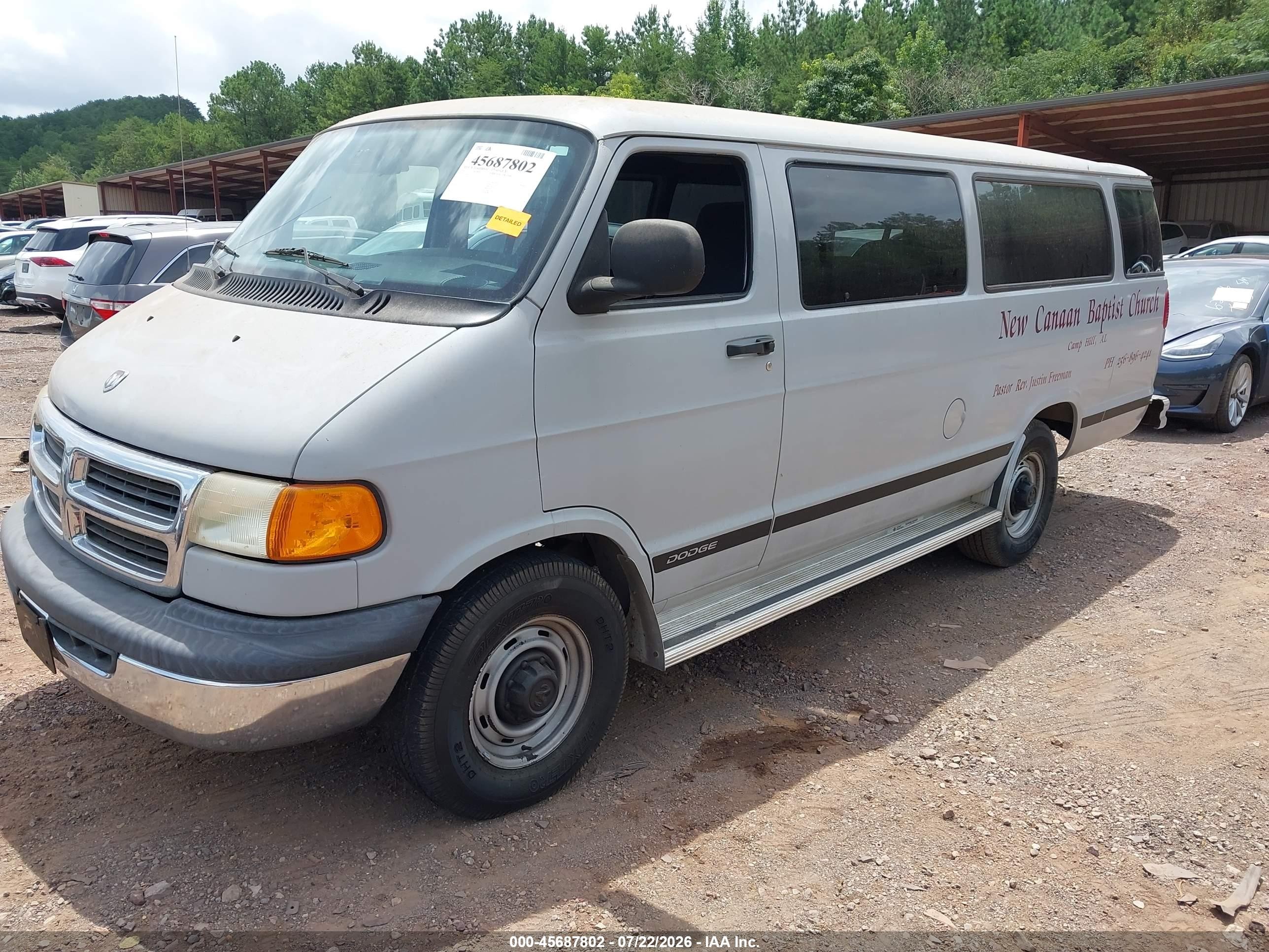 2002 Dodge Ram Wagon 3500   Серый vin: 2B5WB35Z12K119392