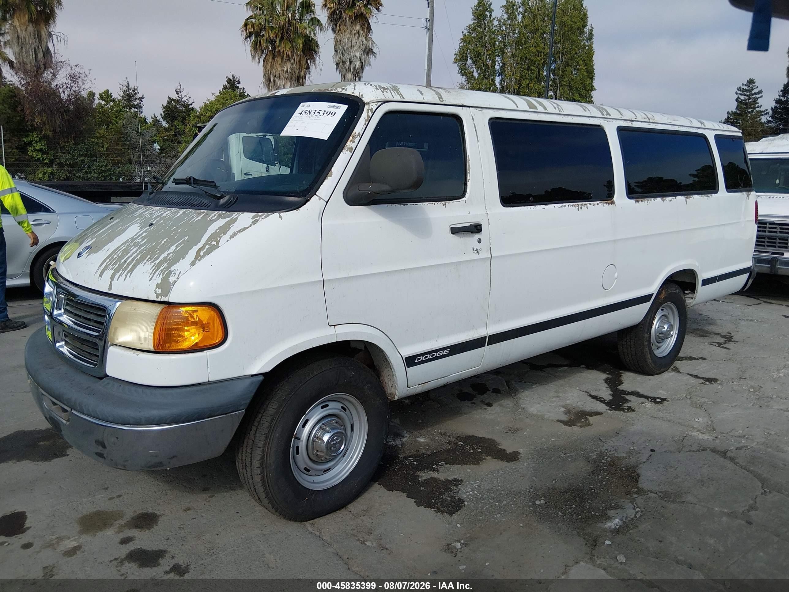 2001 Dodge Ram Wagon 3500   White vin: 2B5WB35Z31K555515