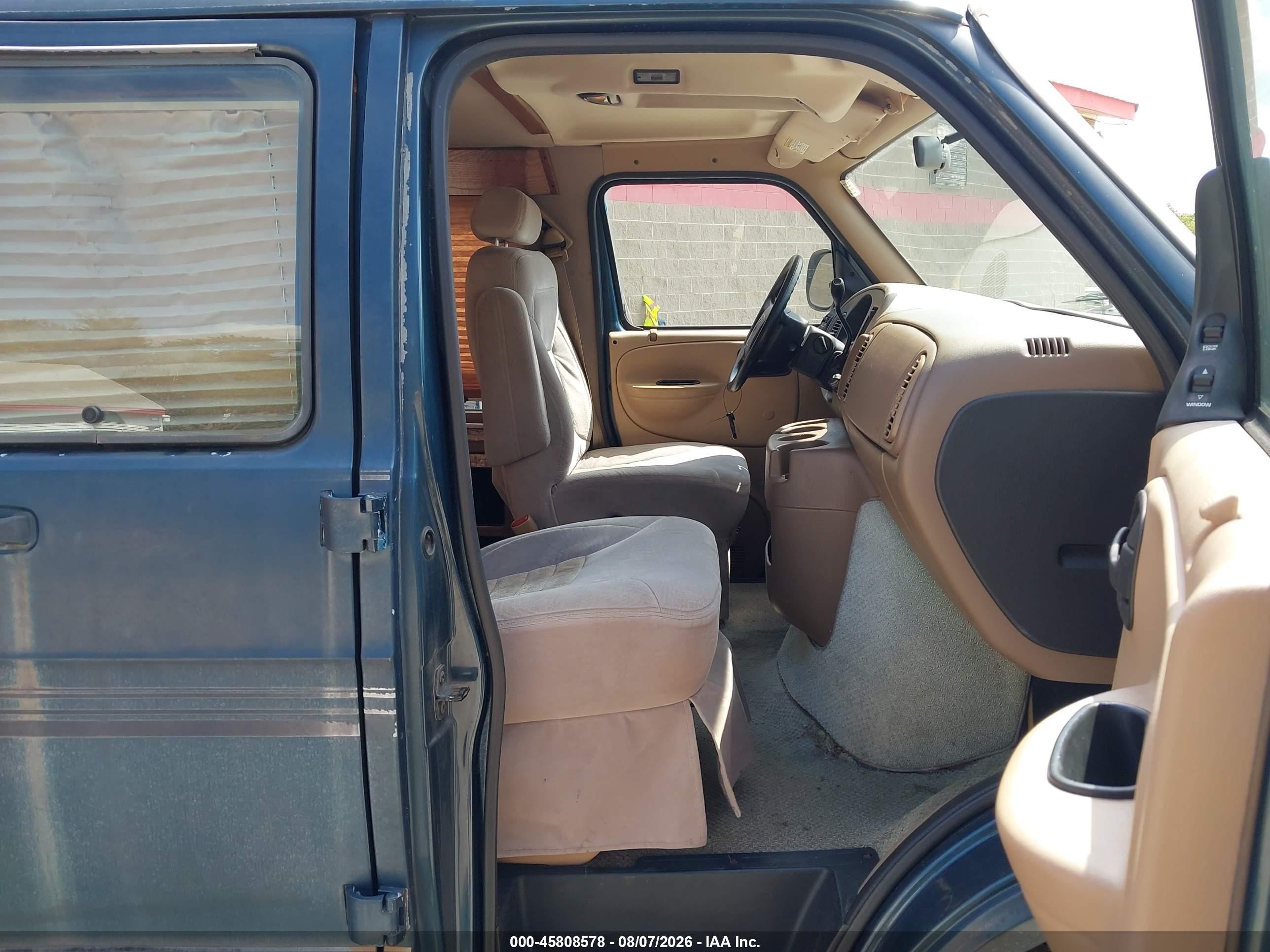 1999 Dodge Ram Van 1500 Commercial/conversion Blue vin: 2B6HB11Y1XK566916