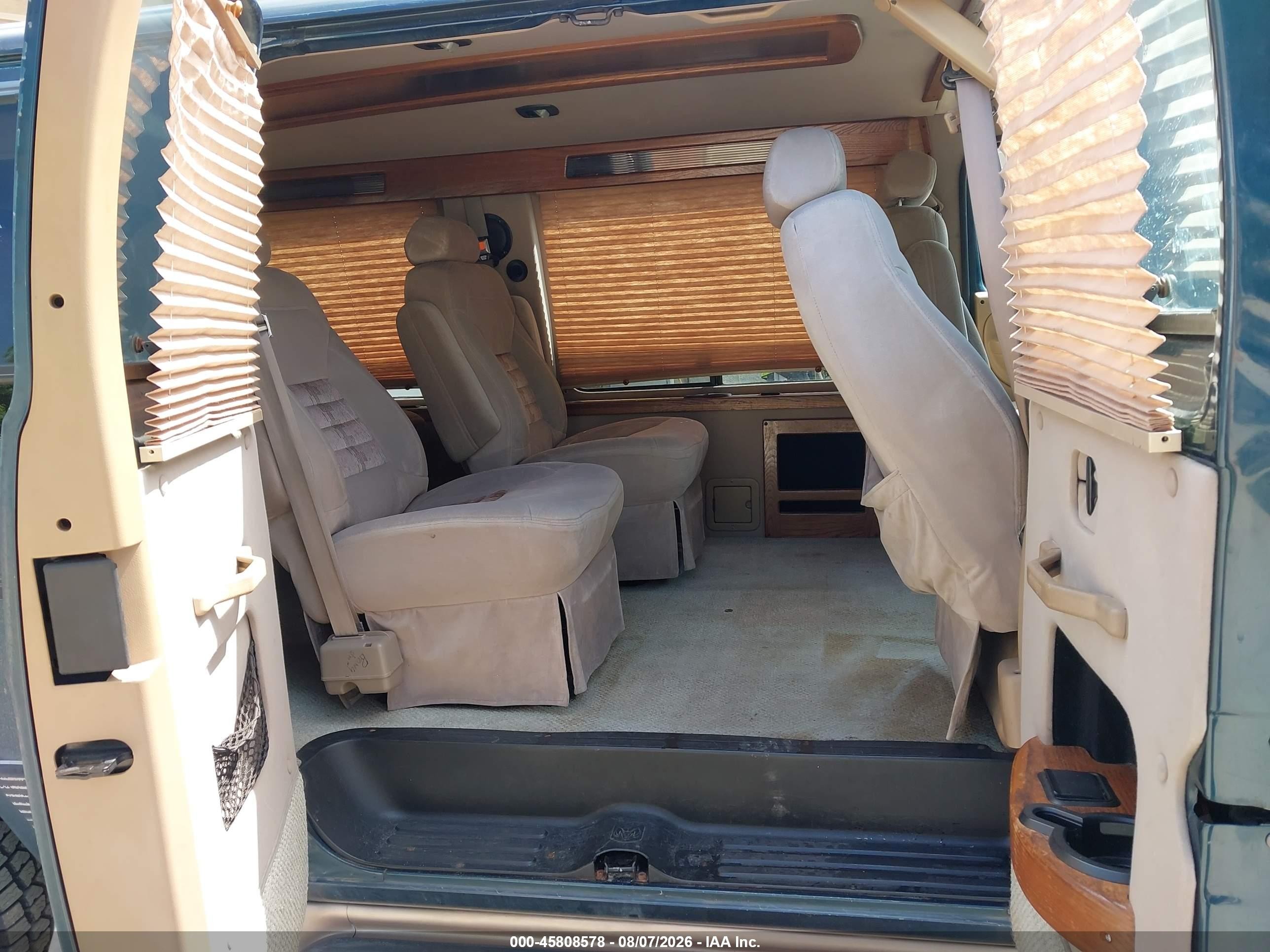 1999 Dodge Ram Van 1500 Commercial/conversion Blue vin: 2B6HB11Y1XK566916