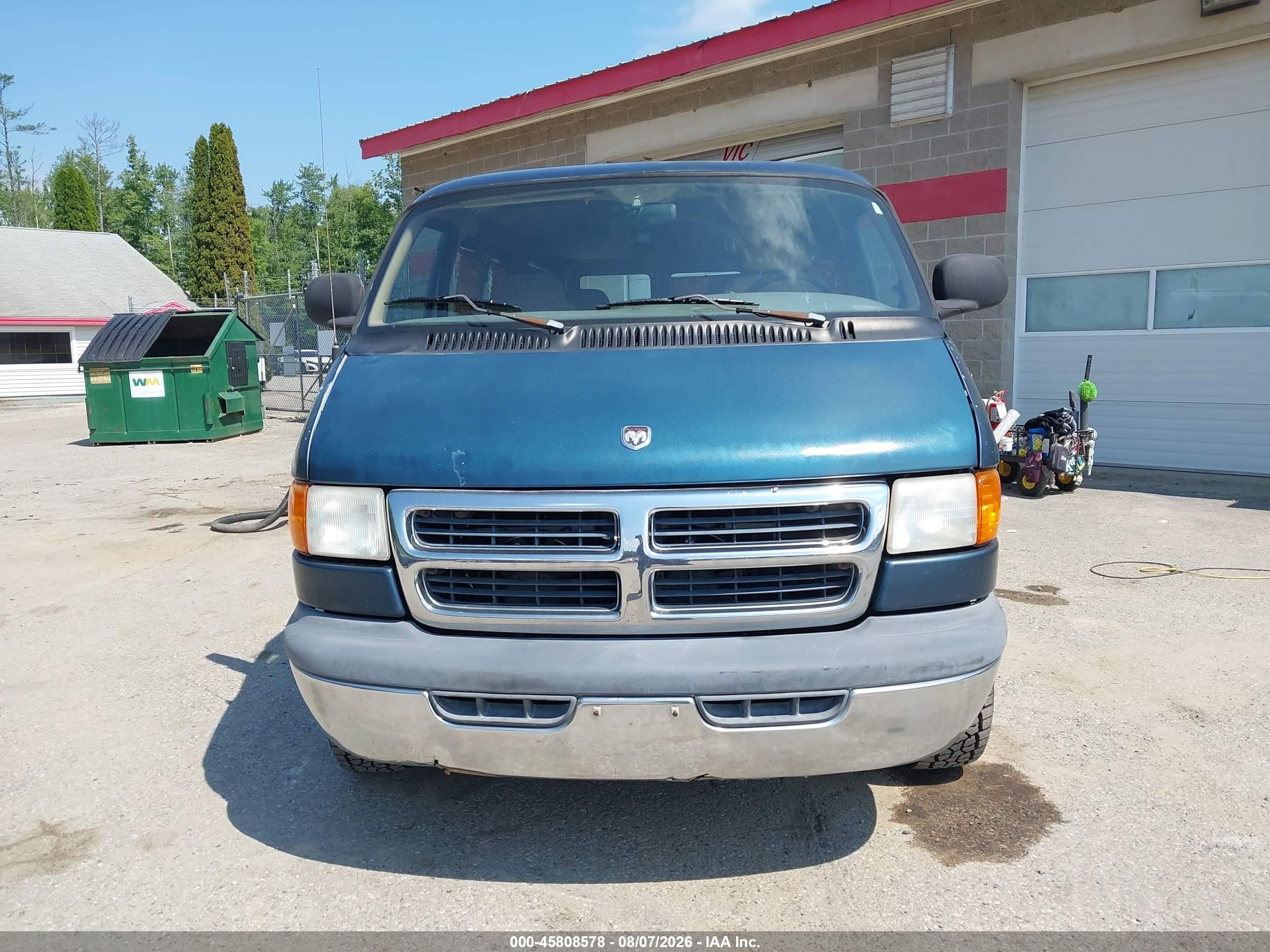 1999 Dodge Ram Van 1500 Commercial/conversion Blue vin: 2B6HB11Y1XK566916