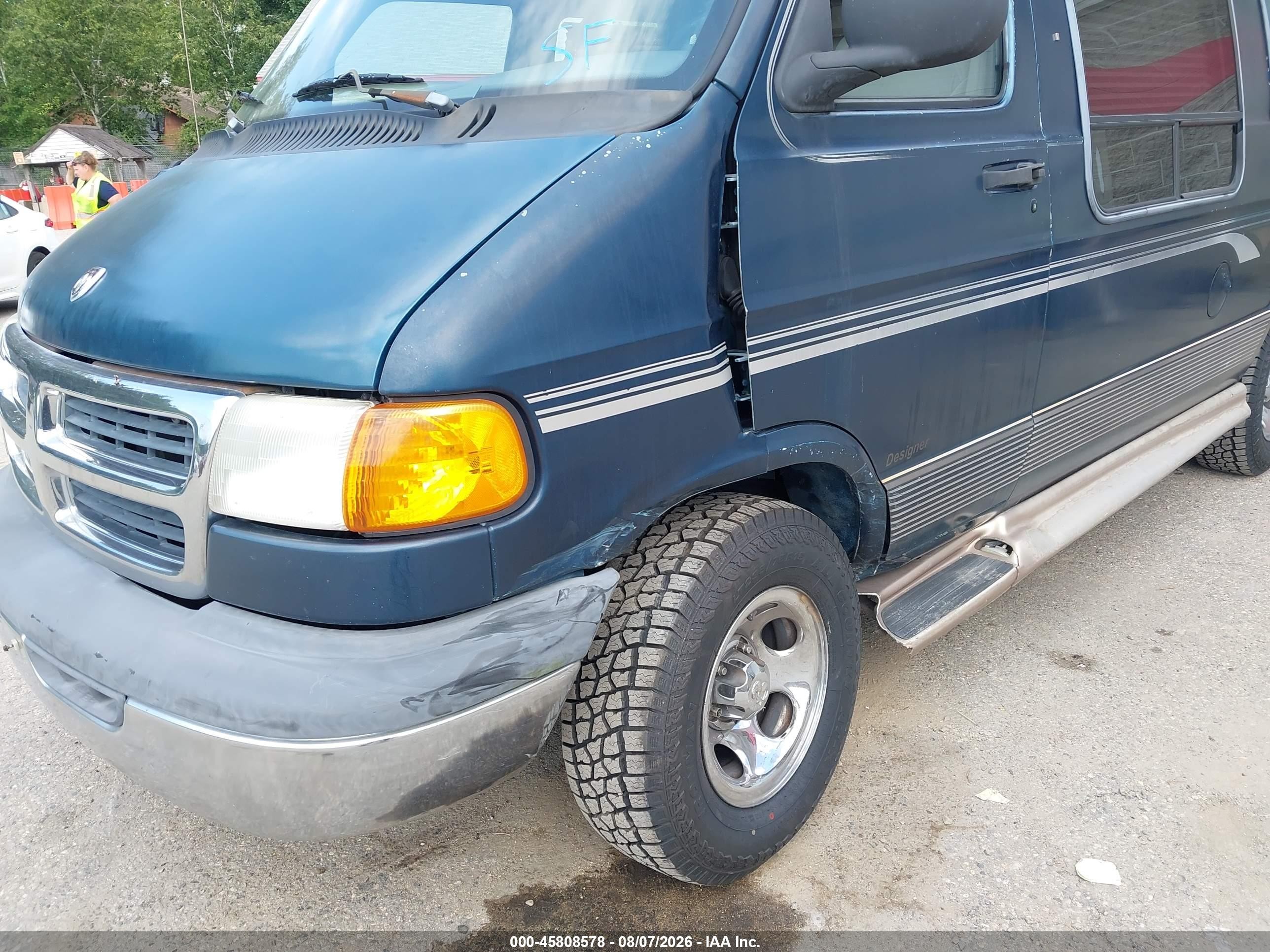1999 Dodge Ram Van 1500 Commercial/conversion Blue vin: 2B6HB11Y1XK566916