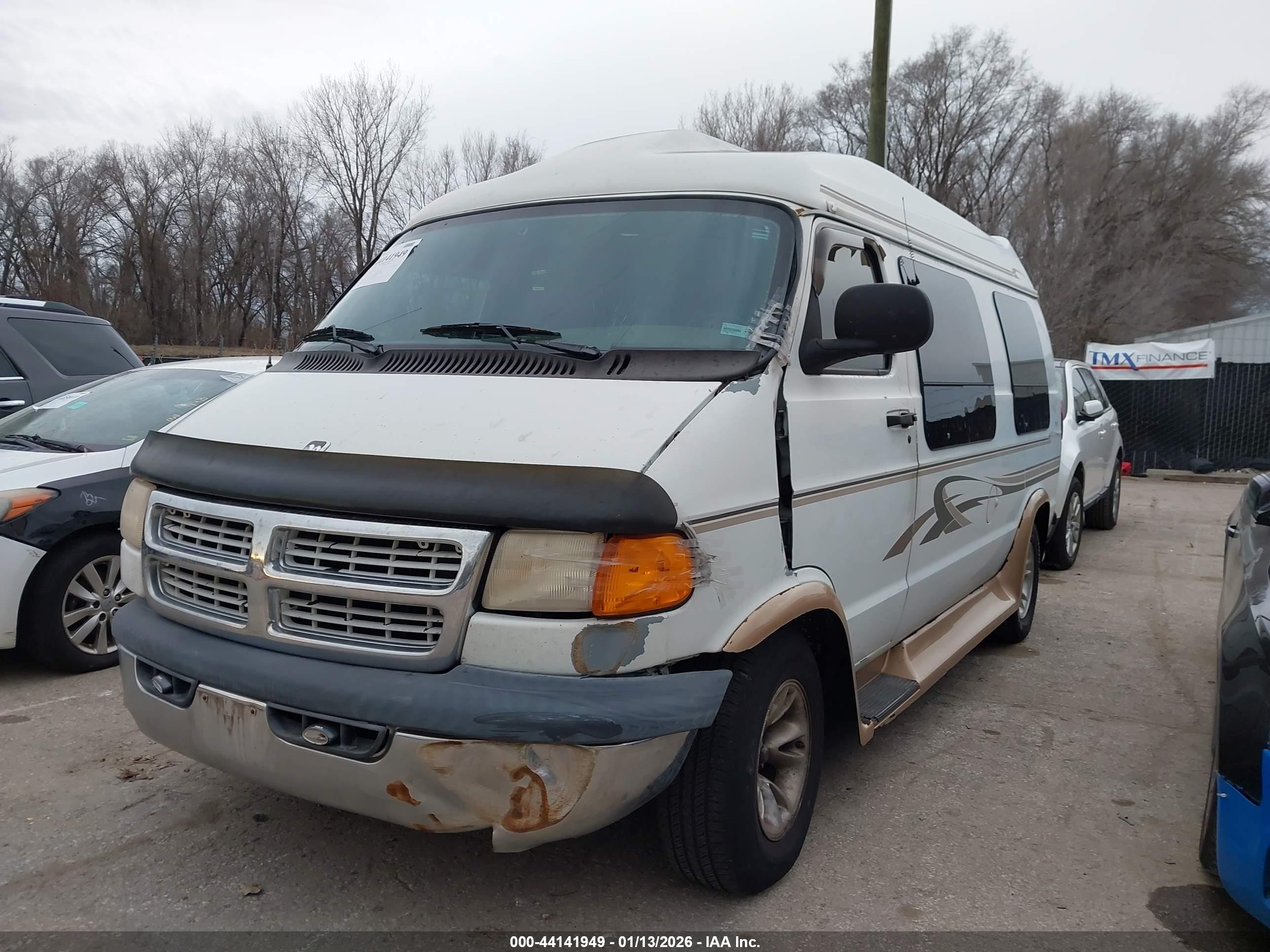 1999 Dodge Ram Van 1500 Commercial/conversion White vin: 2B6HB11Y1XK583246