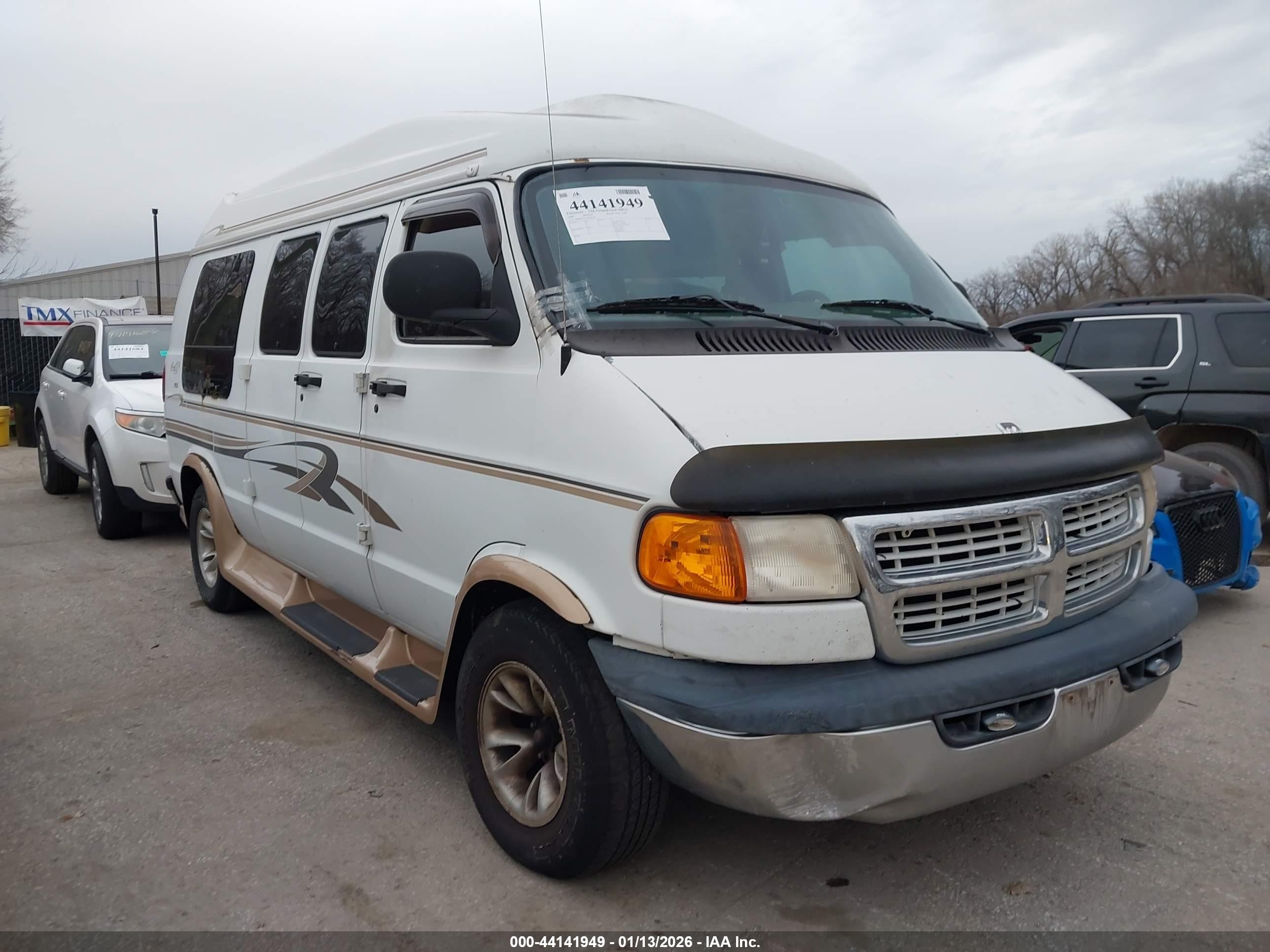 1999 Dodge Ram Van 1500 Commercial/conversion Белый vin: 2B6HB11Y1XK583246