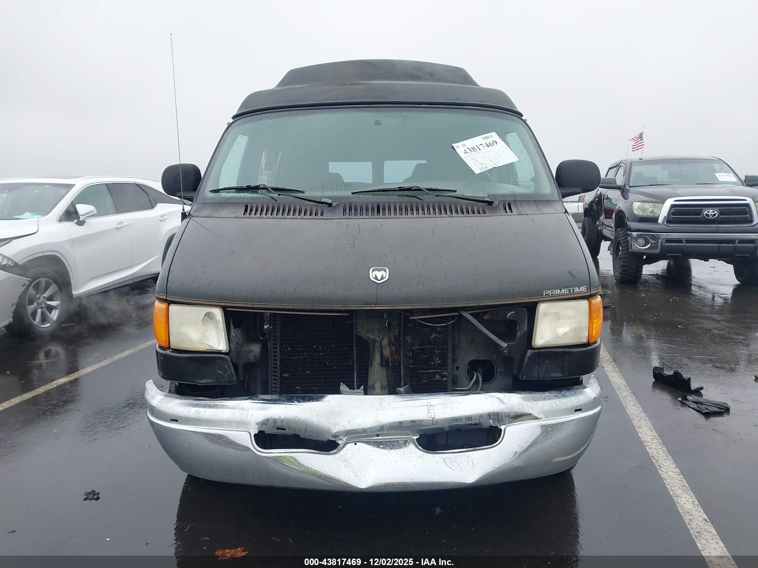 1999 Dodge Ram Van 1500 Commercial/conversion Черный vin: 2B6HB11Y2XK575169