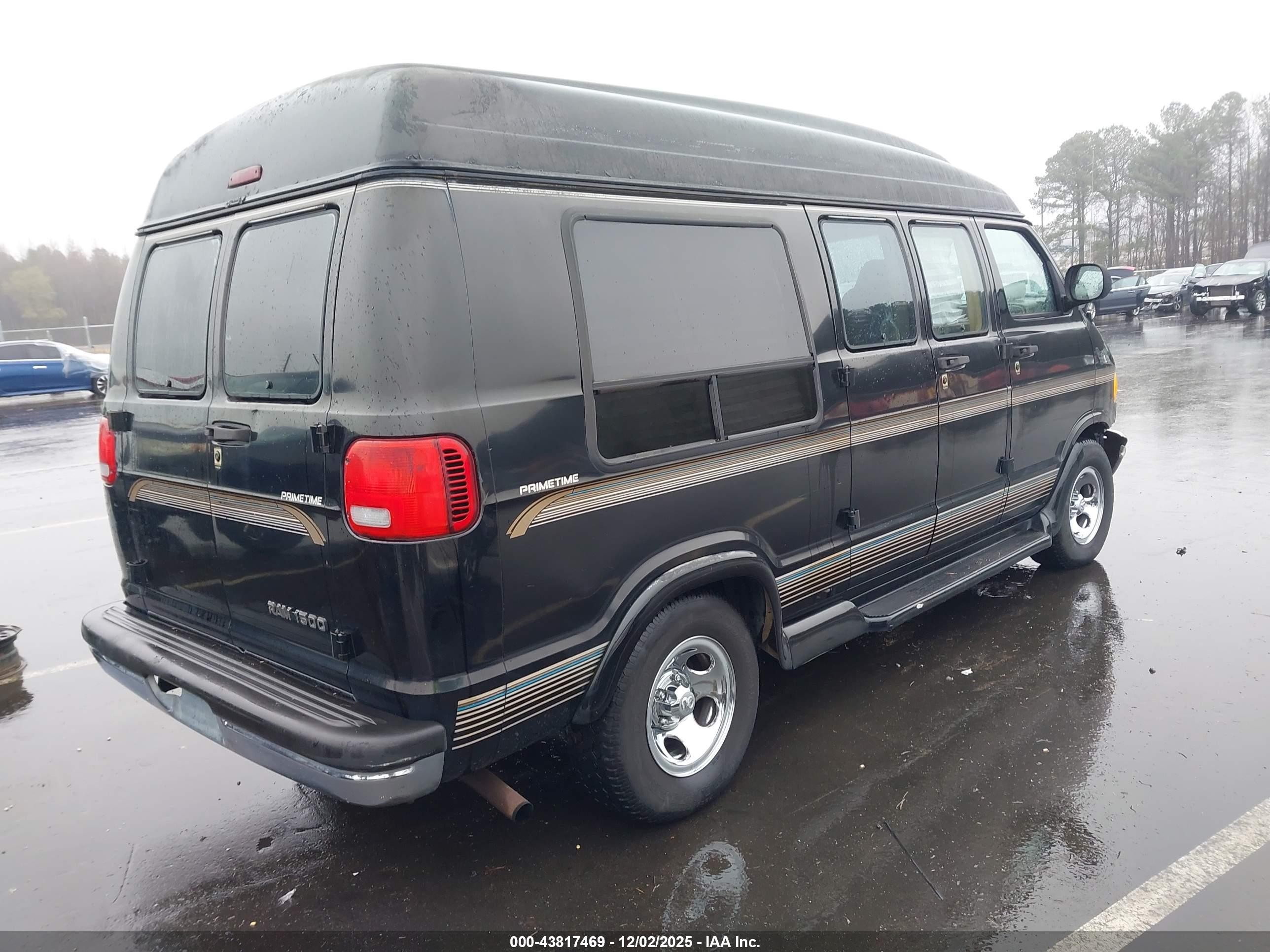1999 Dodge Ram Van 1500 Commercial/conversion Черный vin: 2B6HB11Y2XK575169