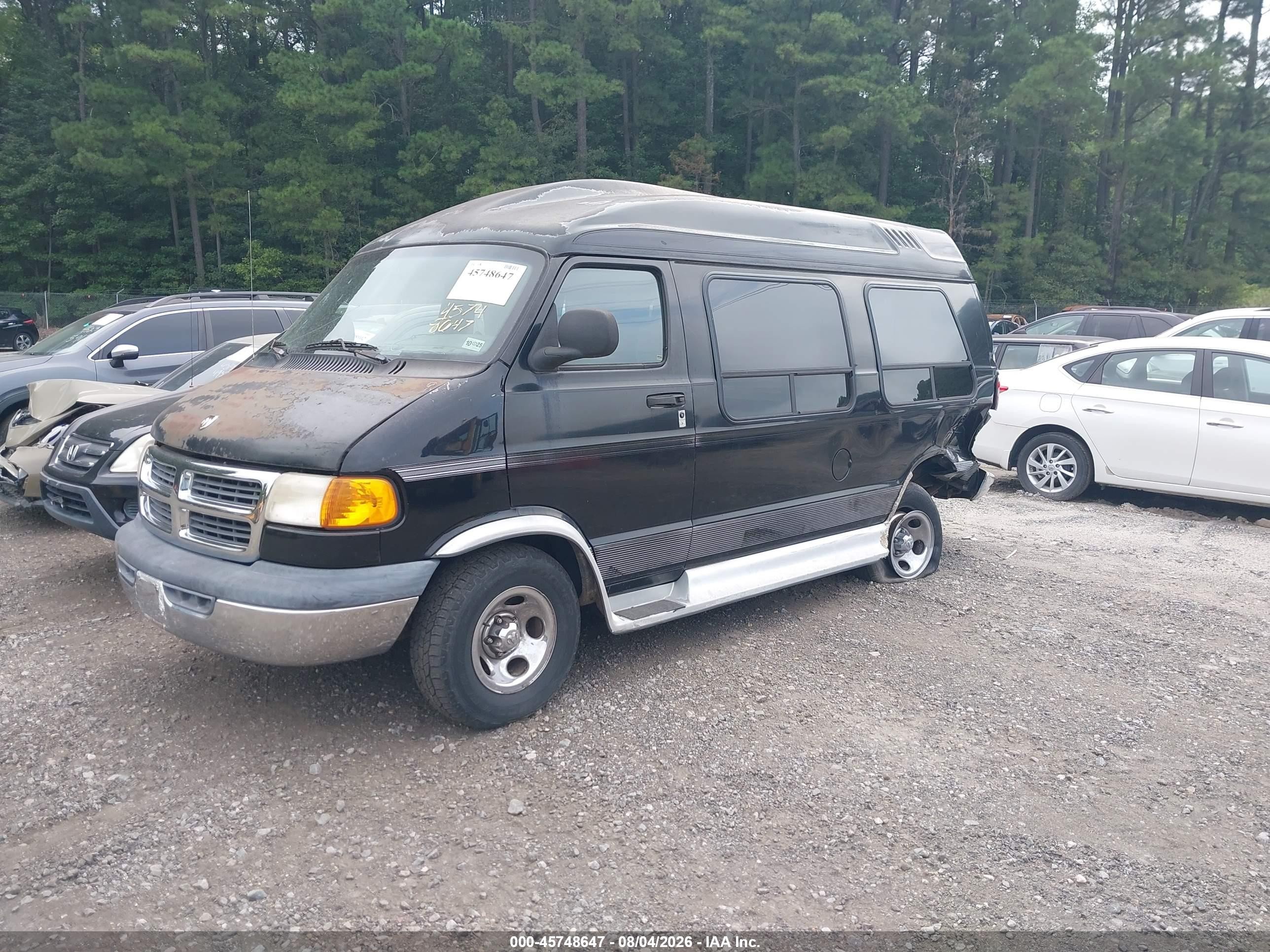 1999 Dodge Ram Van 1500 Commercial/conversion Black vin: 2B6HB11Y3XK581126