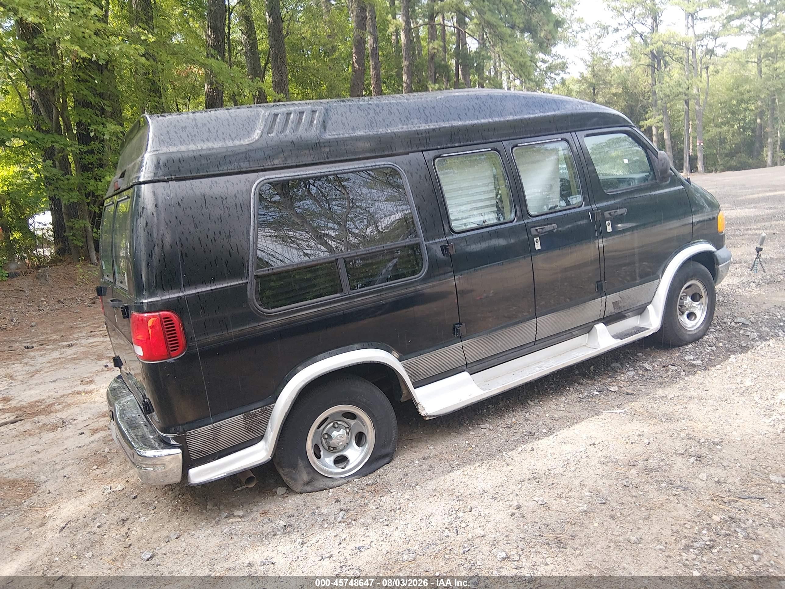 1999 Dodge Ram Van 1500 Commercial/conversion Black vin: 2B6HB11Y3XK581126