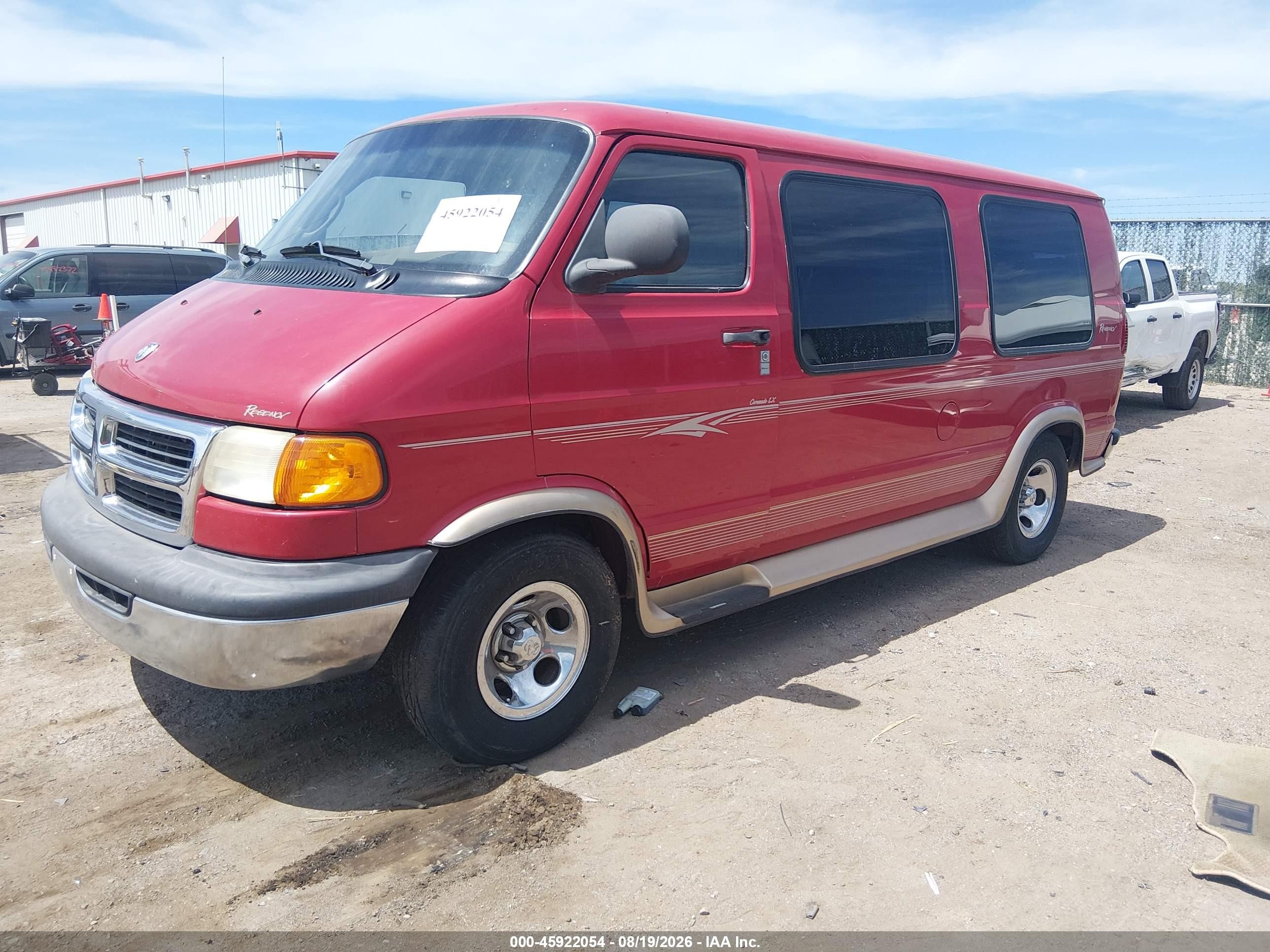 2002 Dodge Ram Van 1500 Conversion Red vin: 2B6HB11Z12K113610
