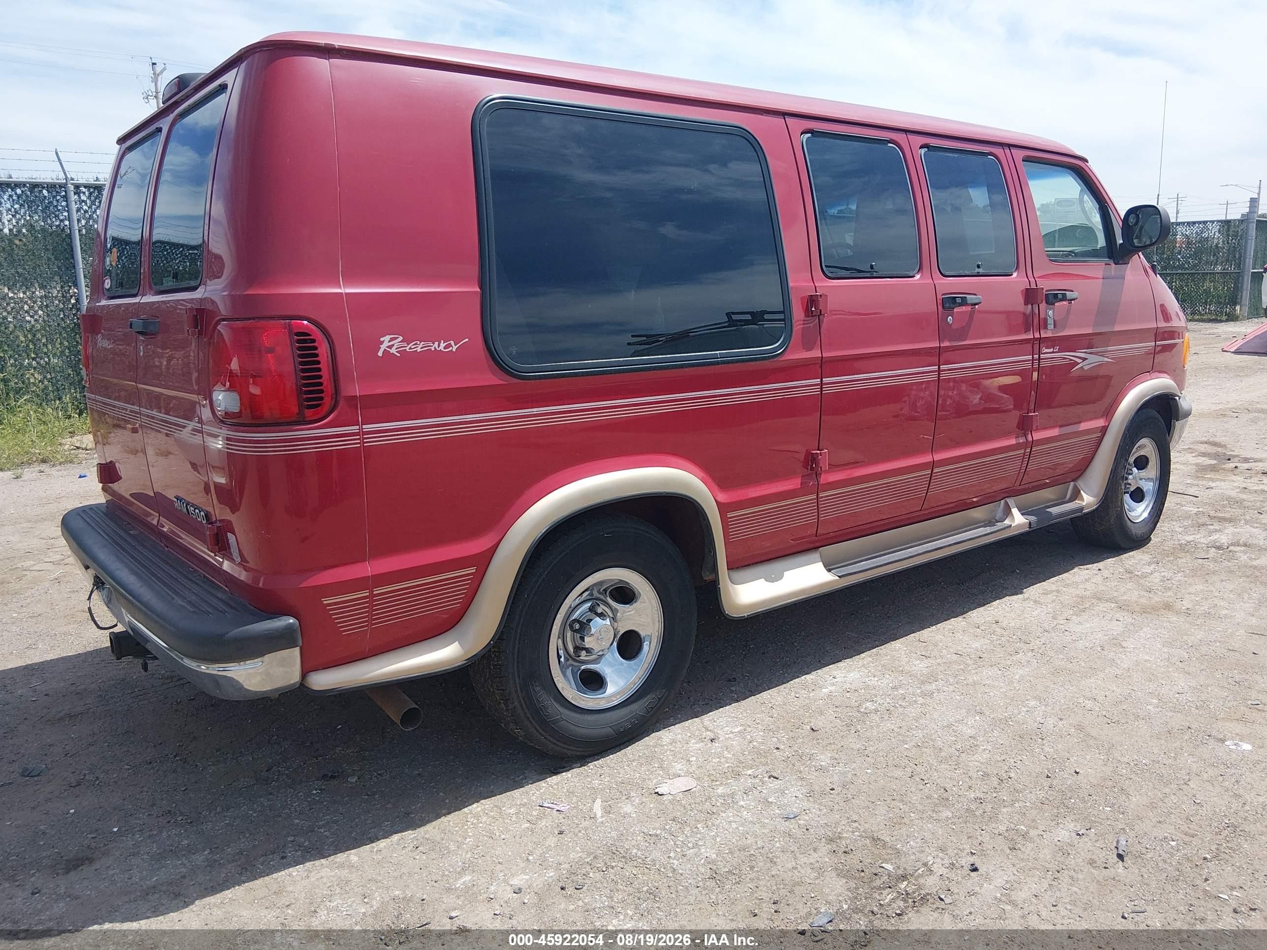 2002 Dodge Ram Van 1500 Conversion Red vin: 2B6HB11Z12K113610