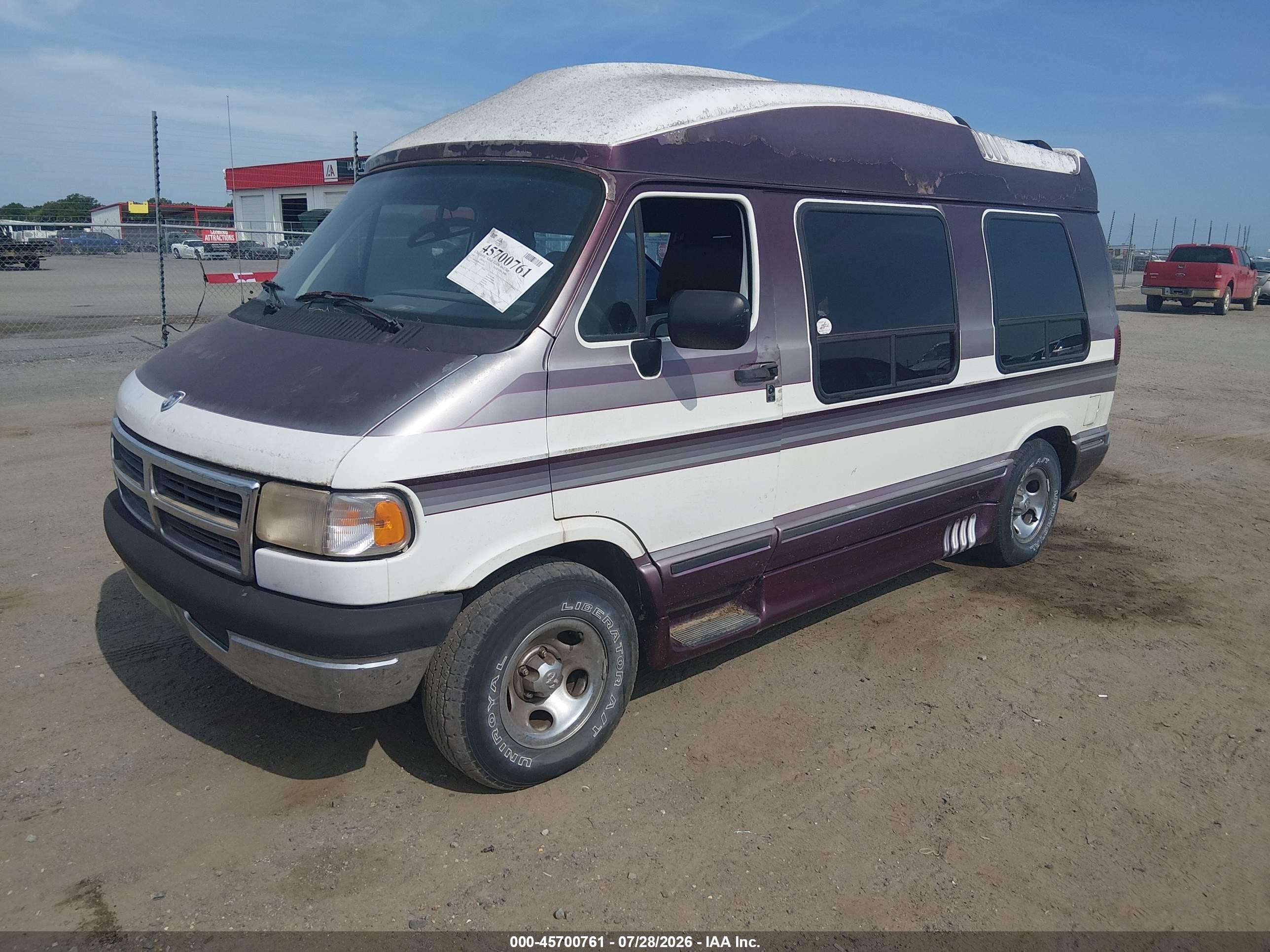1997 Dodge Ram Van 2500 Commercial White vin: 2B6HB21Y9VK512623