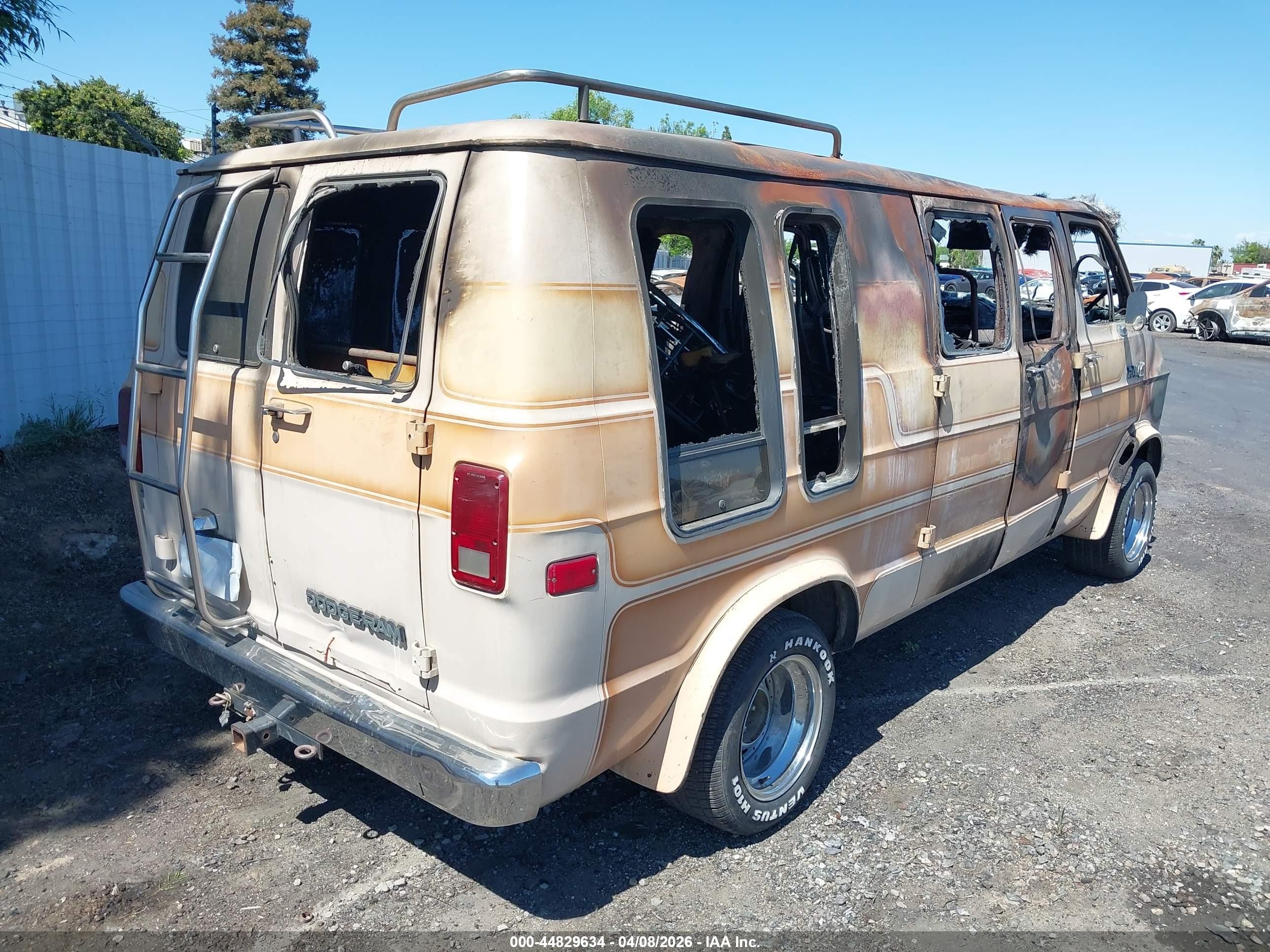 1983 Dodge Ram Van B250 Cream vin: 2B6HB23TXDK317453