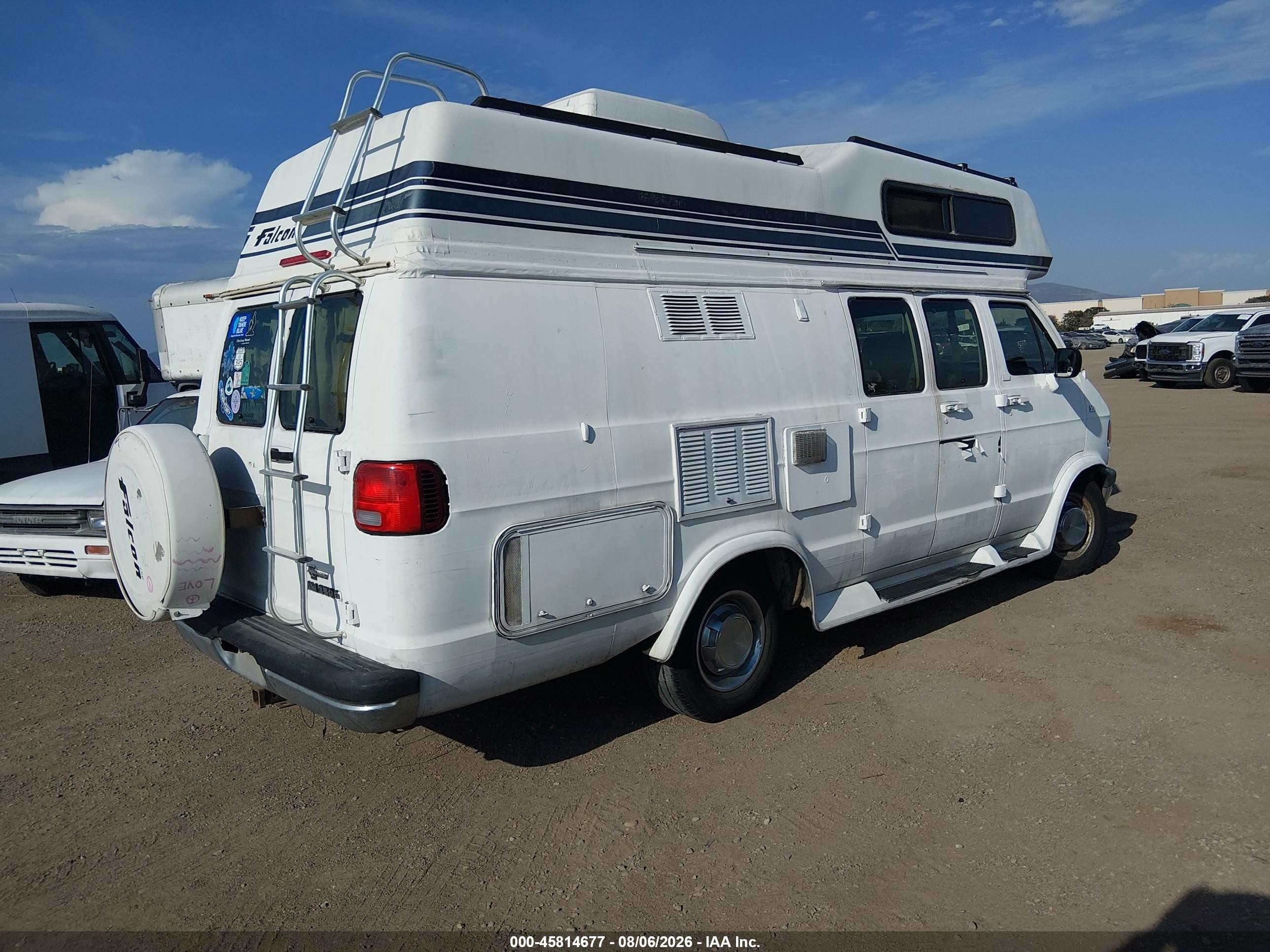 1995 Dodge Ram Van B3500 White vin: 2B6KB31Z9SK538073