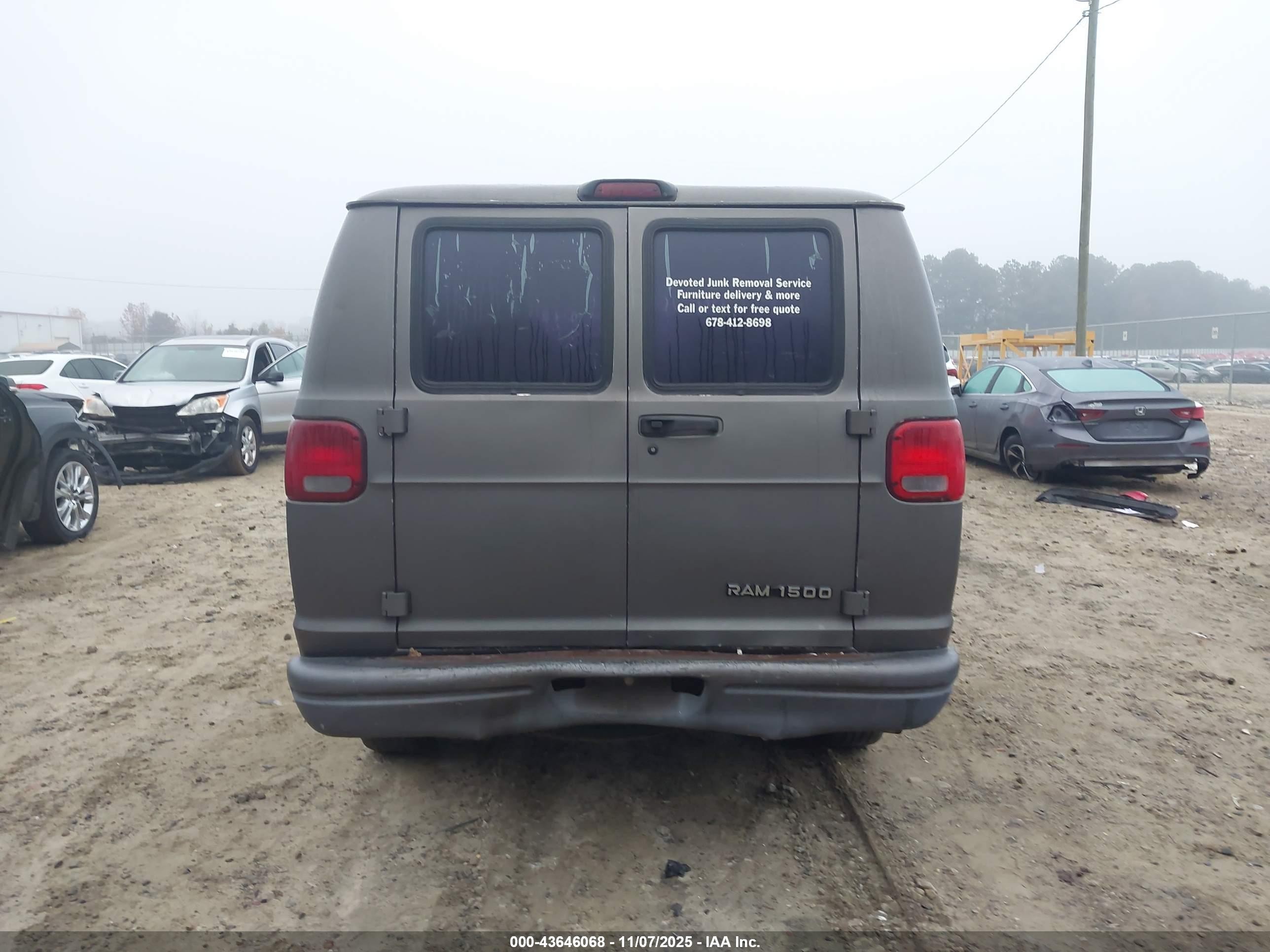 1999 Dodge Ram Van 1500 Commercial/conversion Gray vin: 2B7HB11Y5XK574836