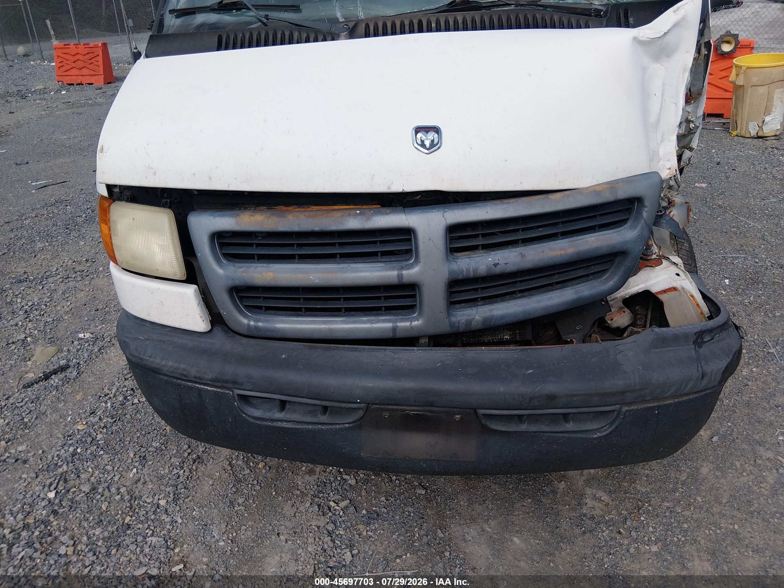 1999 Dodge Ram Van 1500 Commercial/conversion White vin: 2B7HB11Y6XK513186