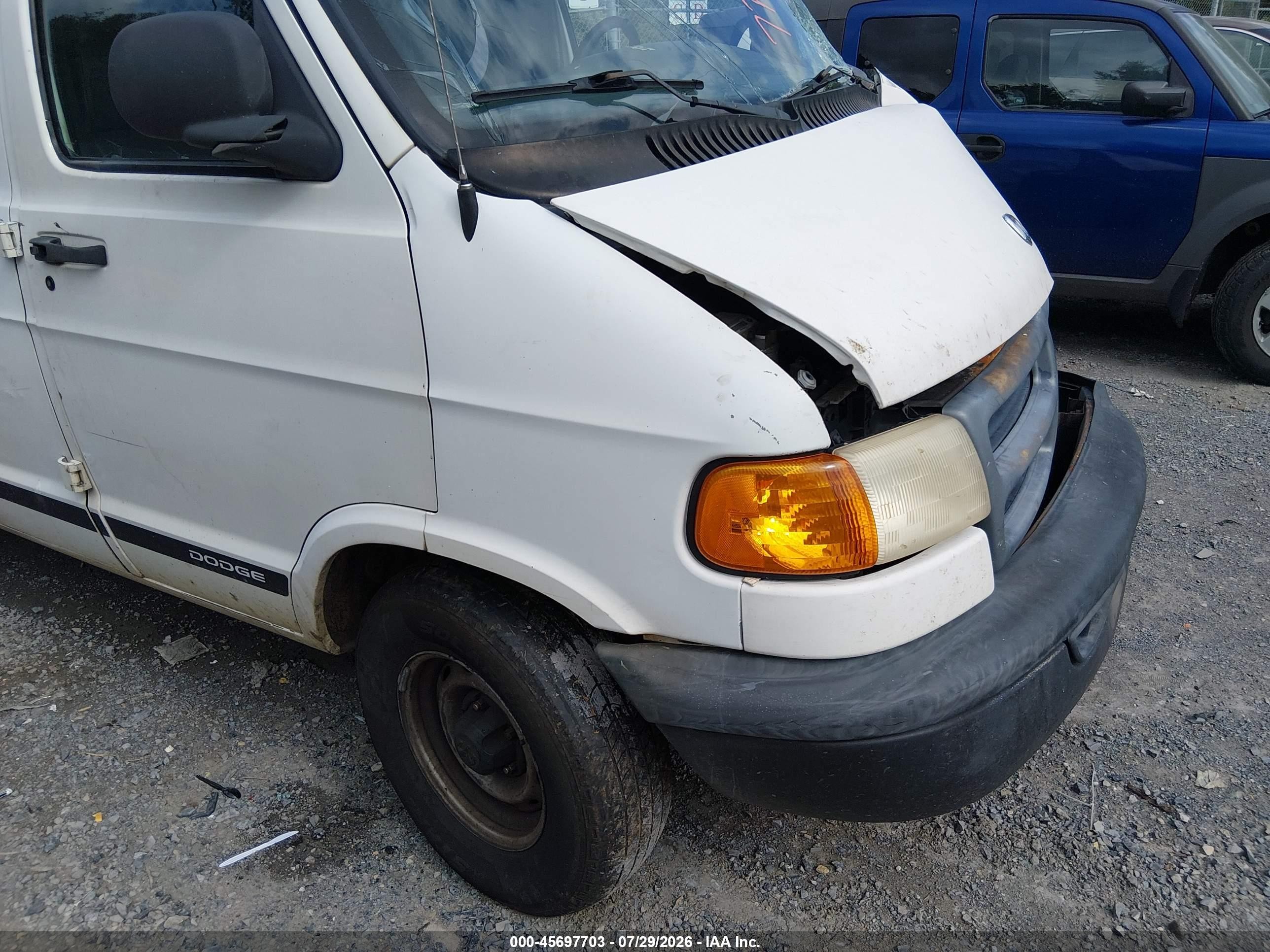 1999 Dodge Ram Van 1500 Commercial/conversion White vin: 2B7HB11Y6XK513186