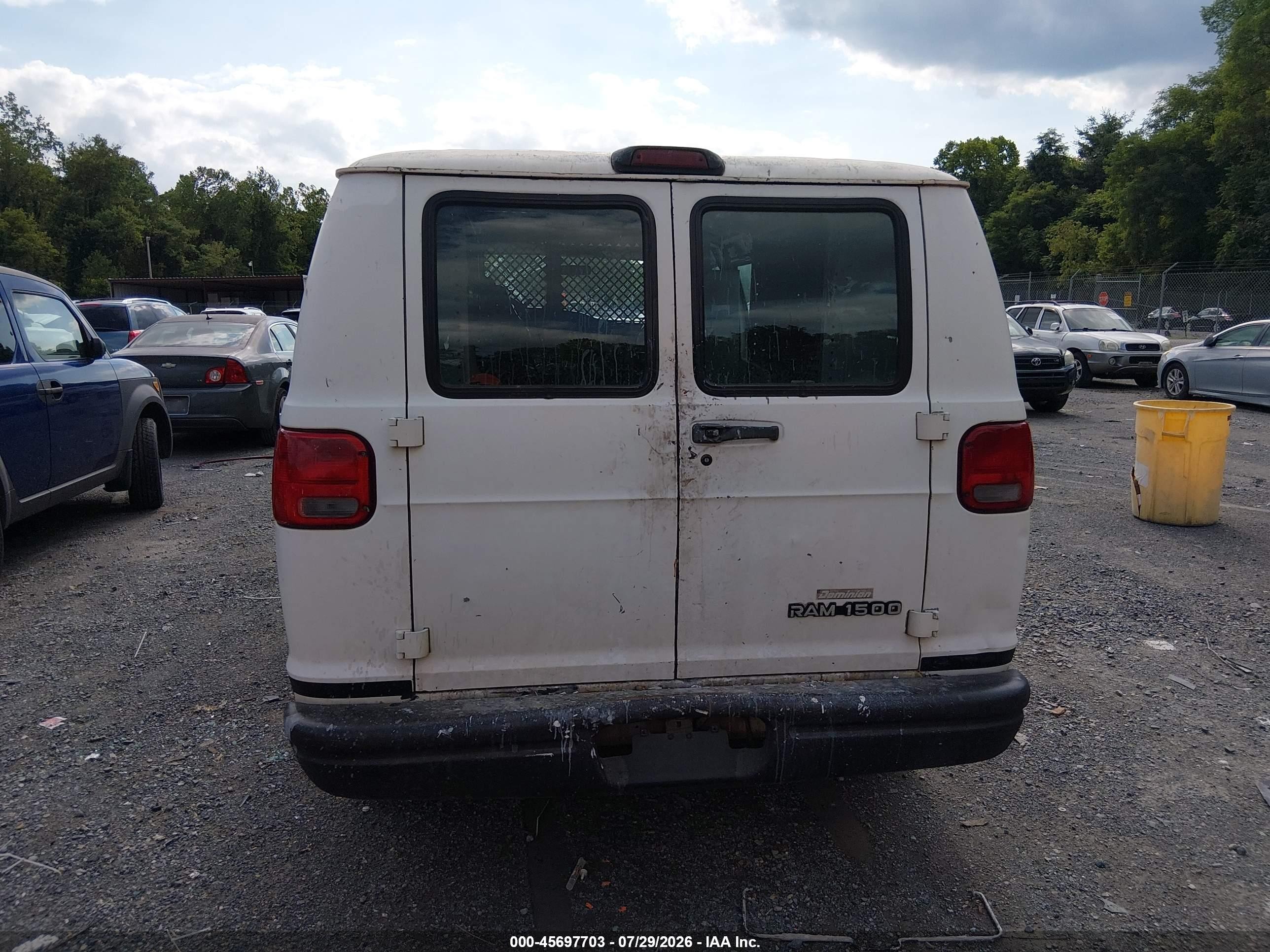 1999 Dodge Ram Van 1500 Commercial/conversion White vin: 2B7HB11Y6XK513186