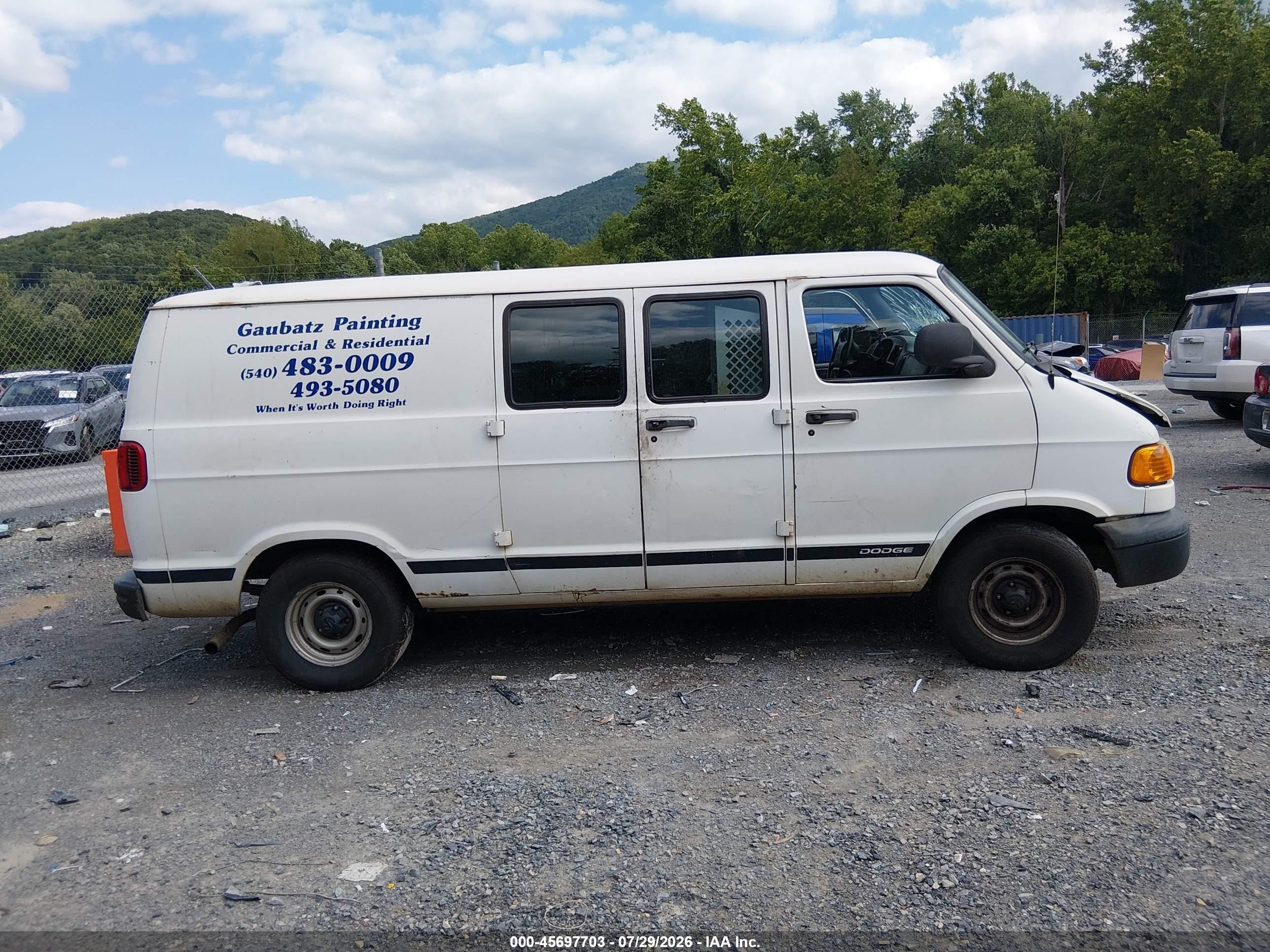 1999 Dodge Ram Van 1500 Commercial/conversion White vin: 2B7HB11Y6XK513186