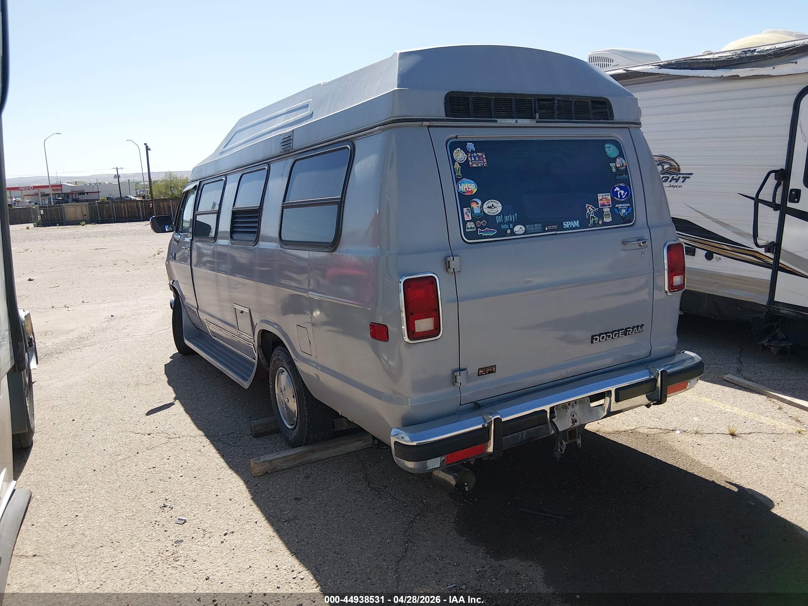 1990 Dodge Ram Van B250 Серый vin: 2B7HB21Y9LK710997