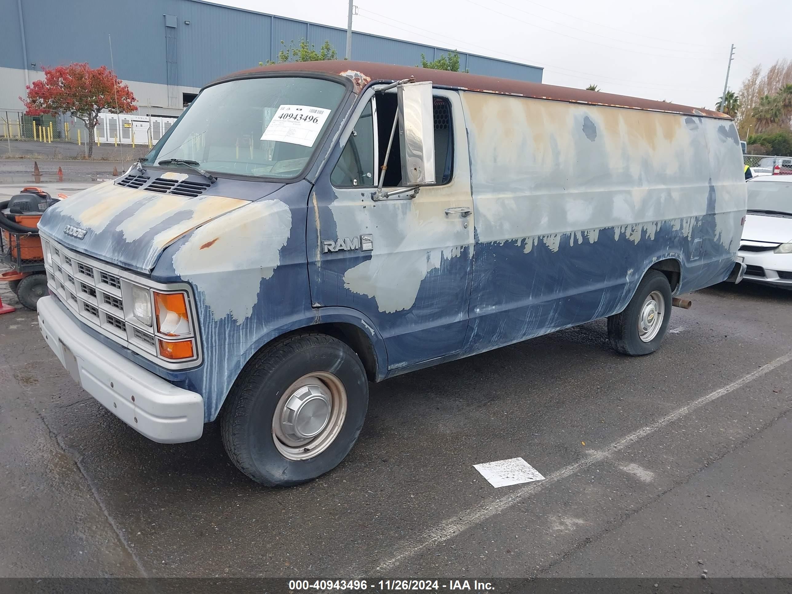1990 Dodge Ram Van B250 Синий vin: 2B7HB21Z4LK752776