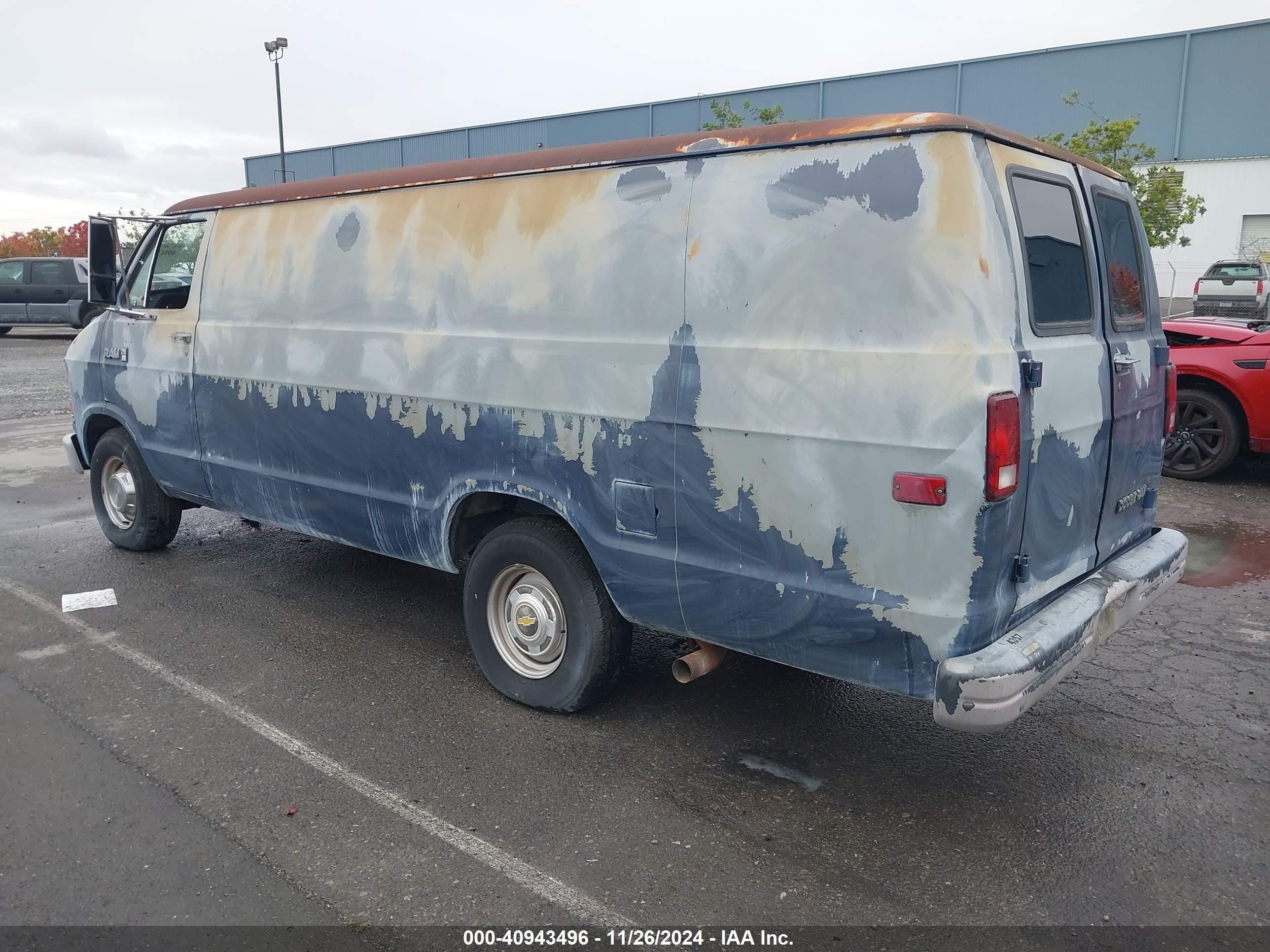 1990 Dodge Ram Van B250 Синий vin: 2B7HB21Z4LK752776