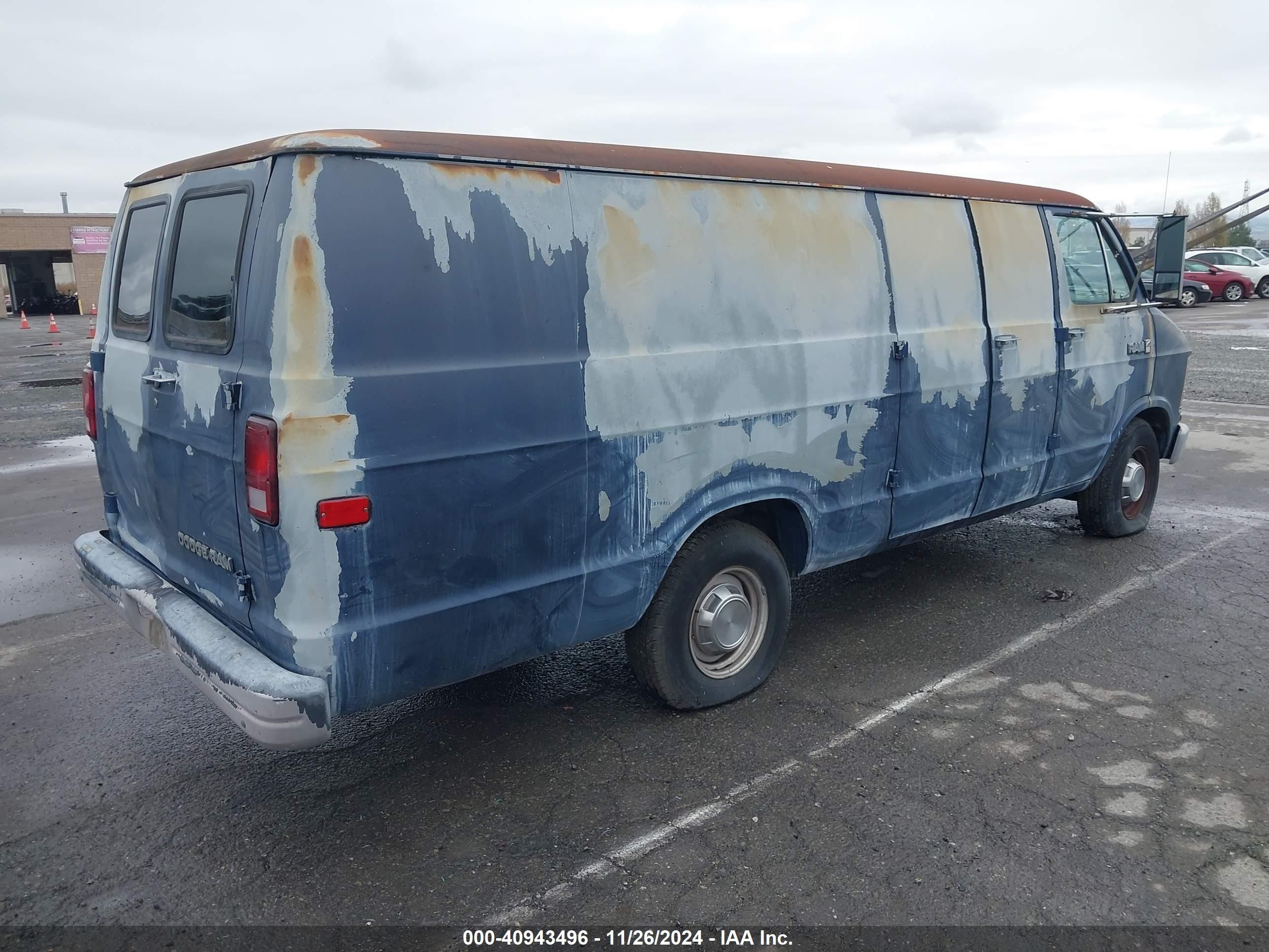 1990 Dodge Ram Van B250 Синий vin: 2B7HB21Z4LK752776