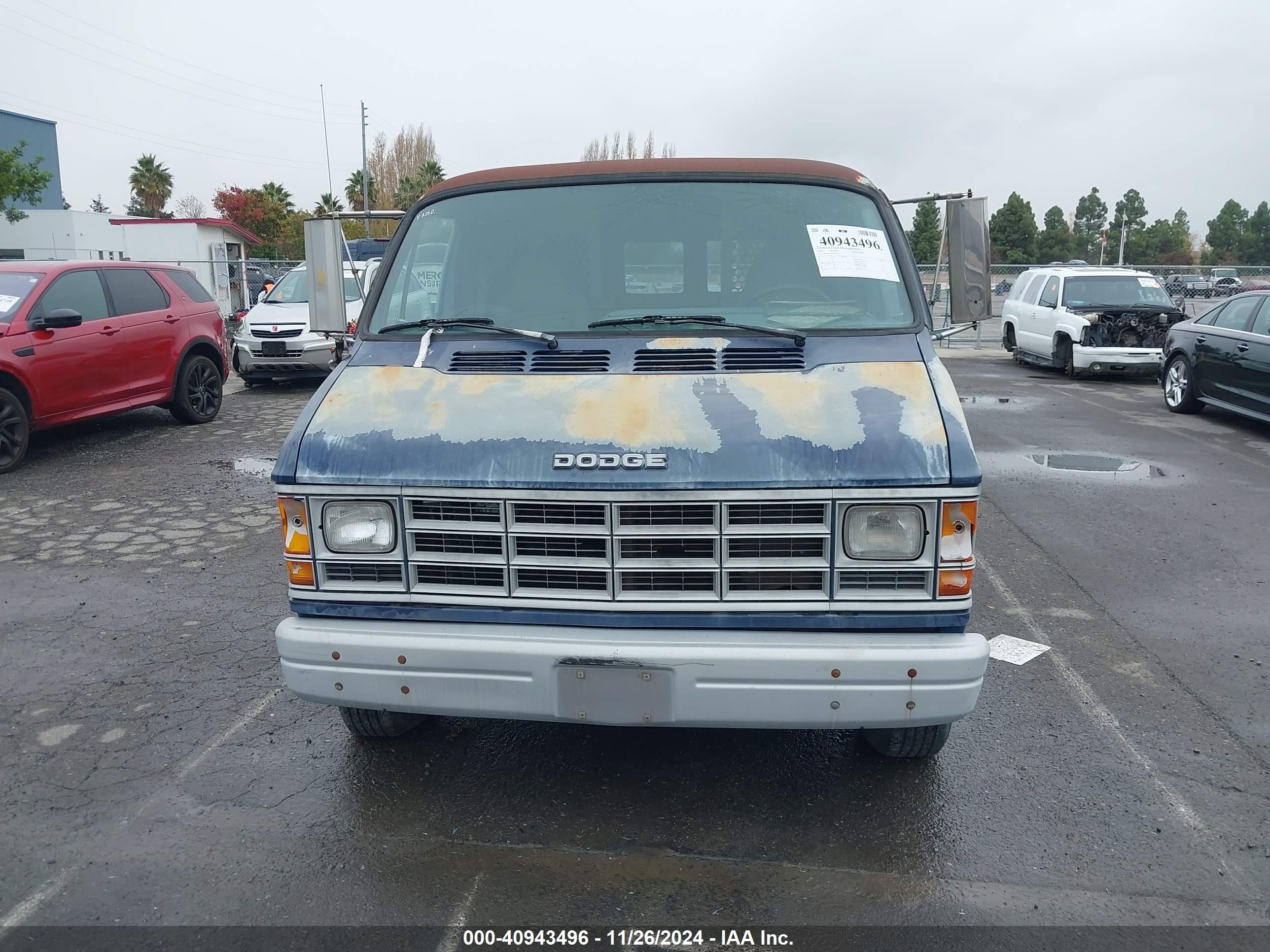 1990 Dodge Ram Van B250 Синий vin: 2B7HB21Z4LK752776