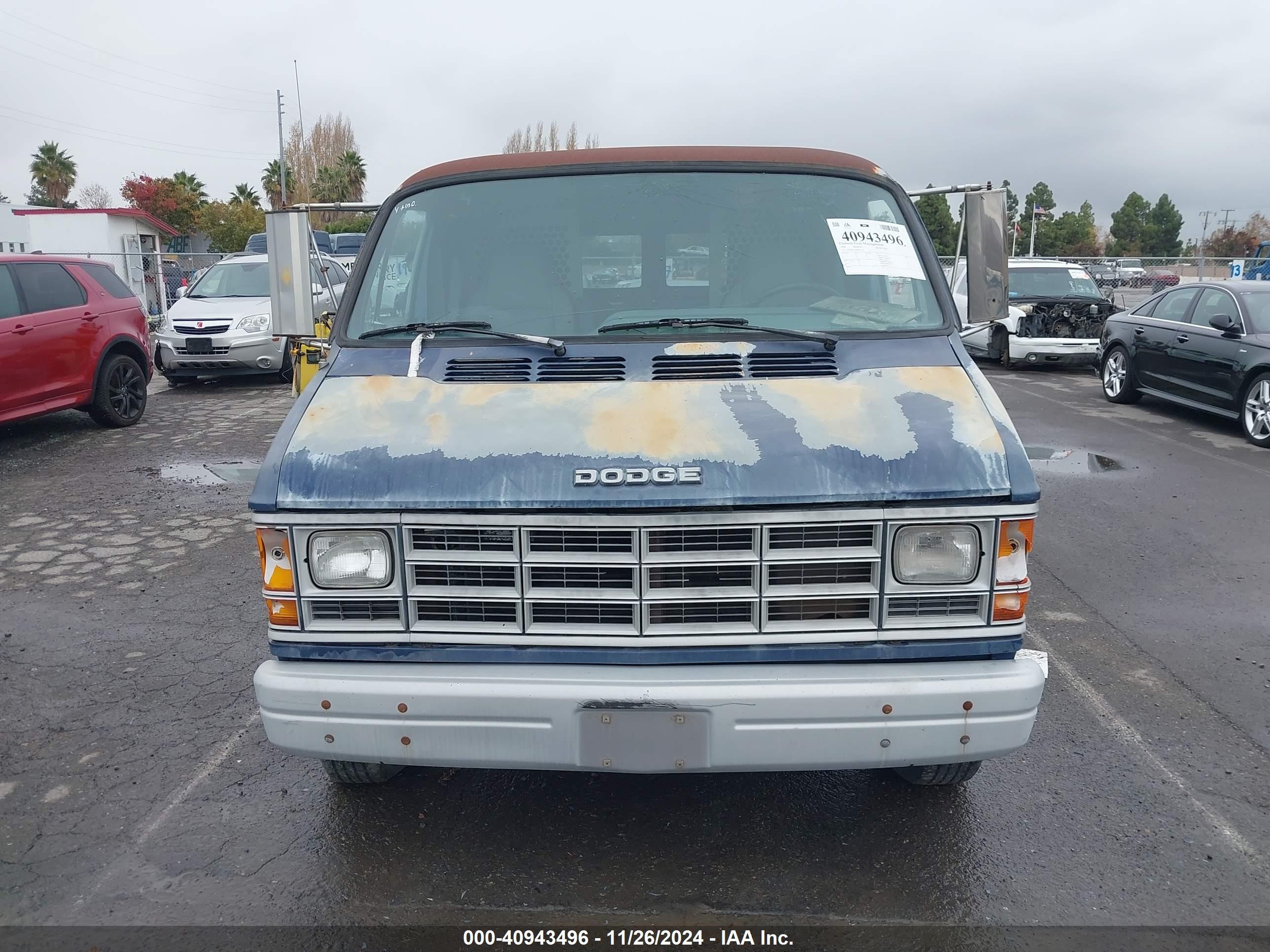 1990 Dodge Ram Van B250 Синий vin: 2B7HB21Z4LK752776