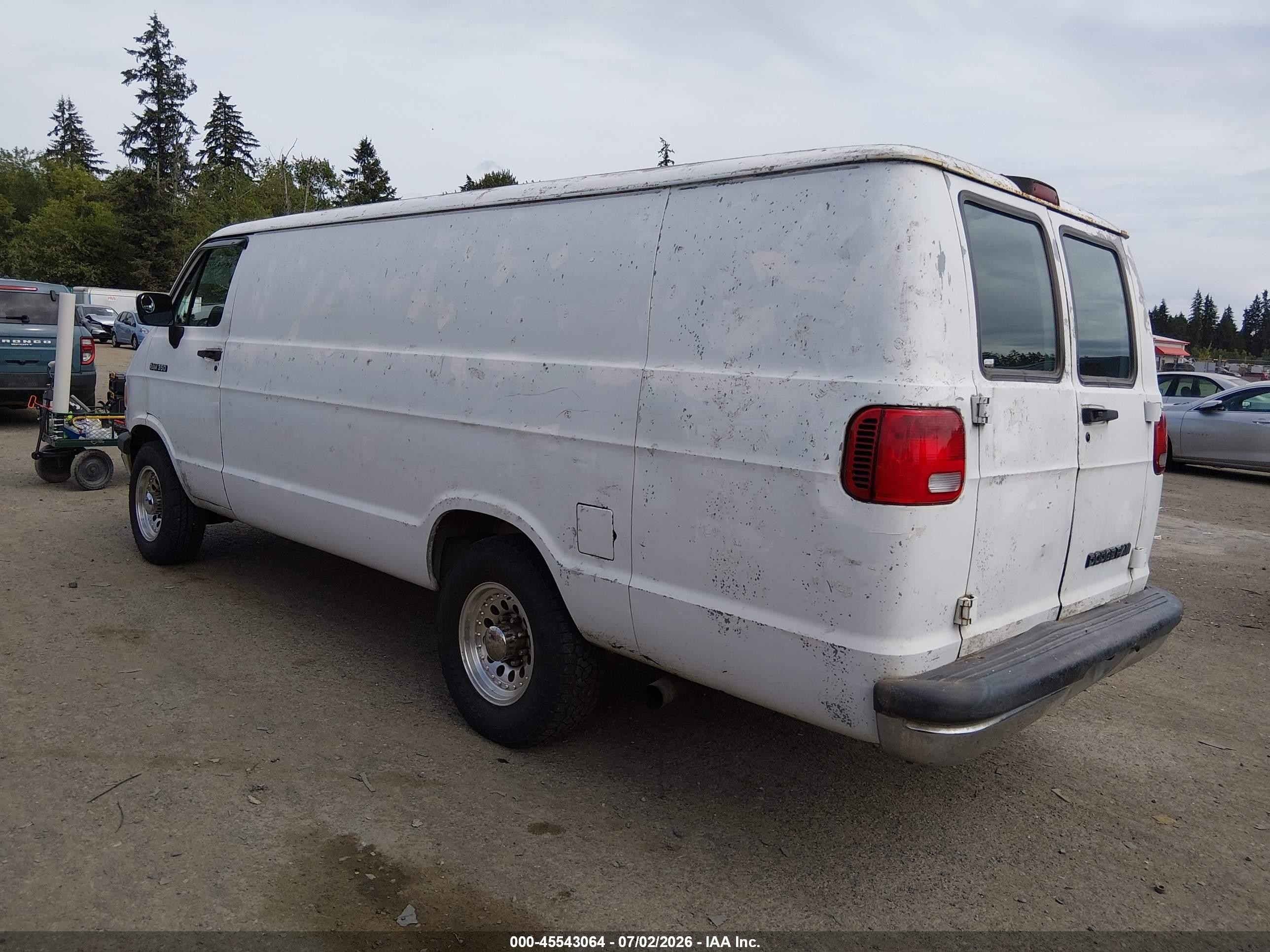 1994 Dodge Ram Van B350 White vin: 2B7KB31Z4RK581645