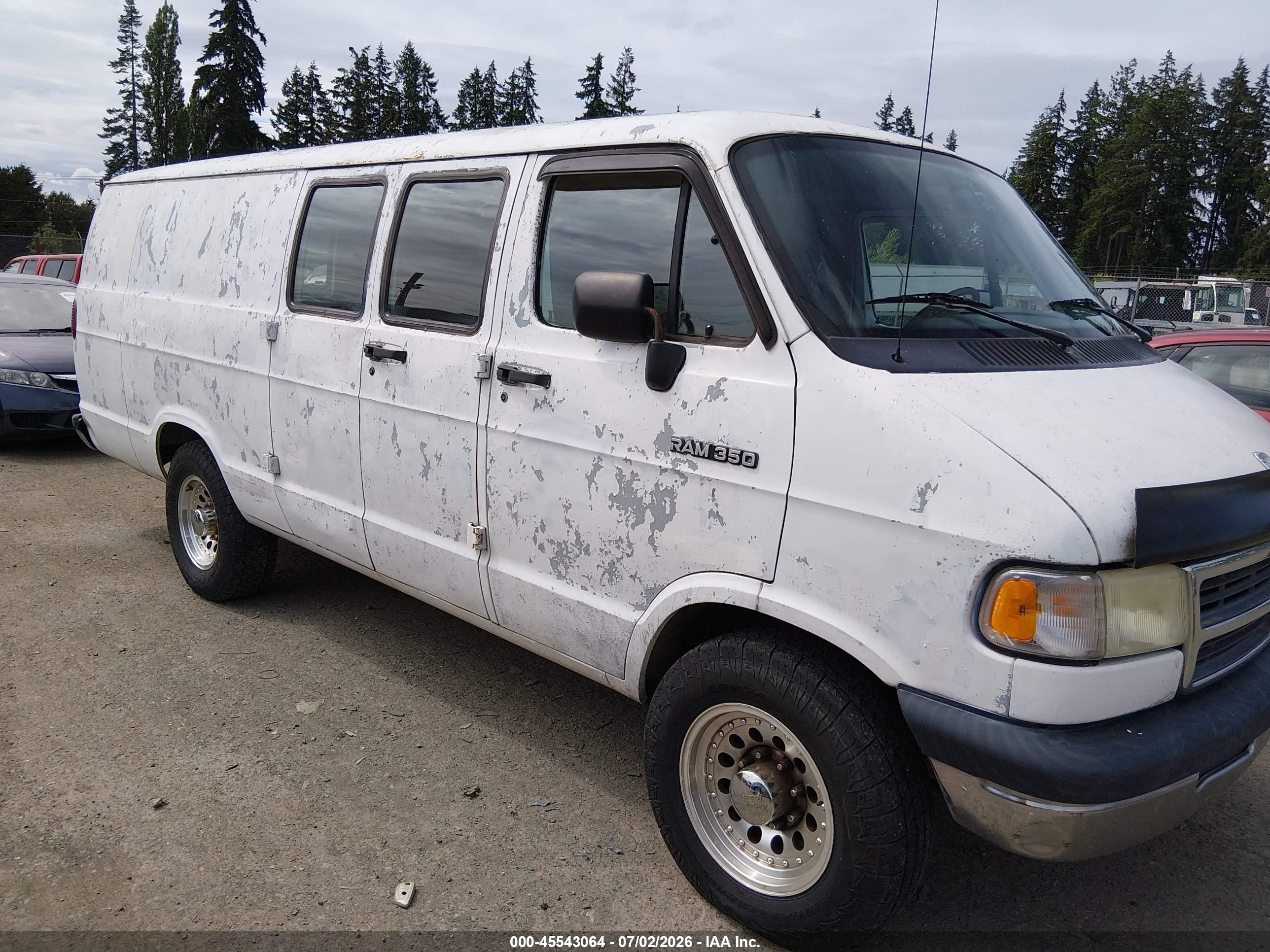 1994 Dodge Ram Van B350 White vin: 2B7KB31Z4RK581645