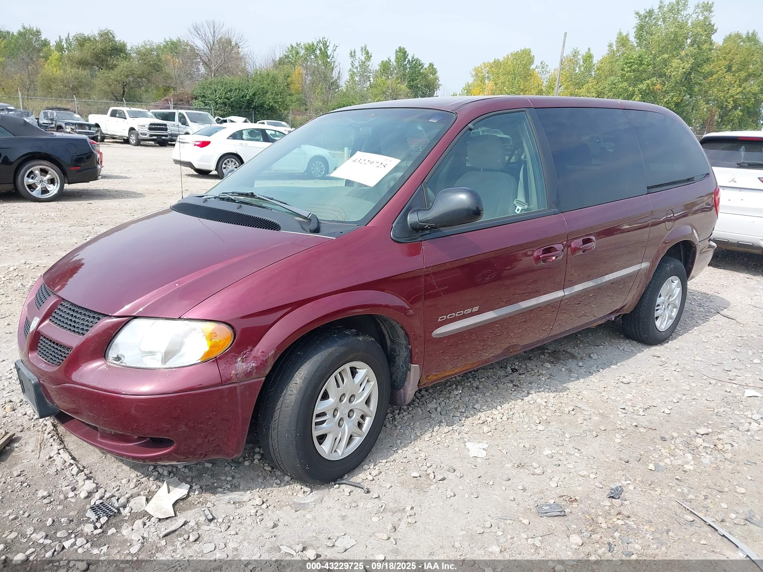 2001 Dodge Grand Caravan Sport Фиолетовый vin: 2B8GP44341R403519