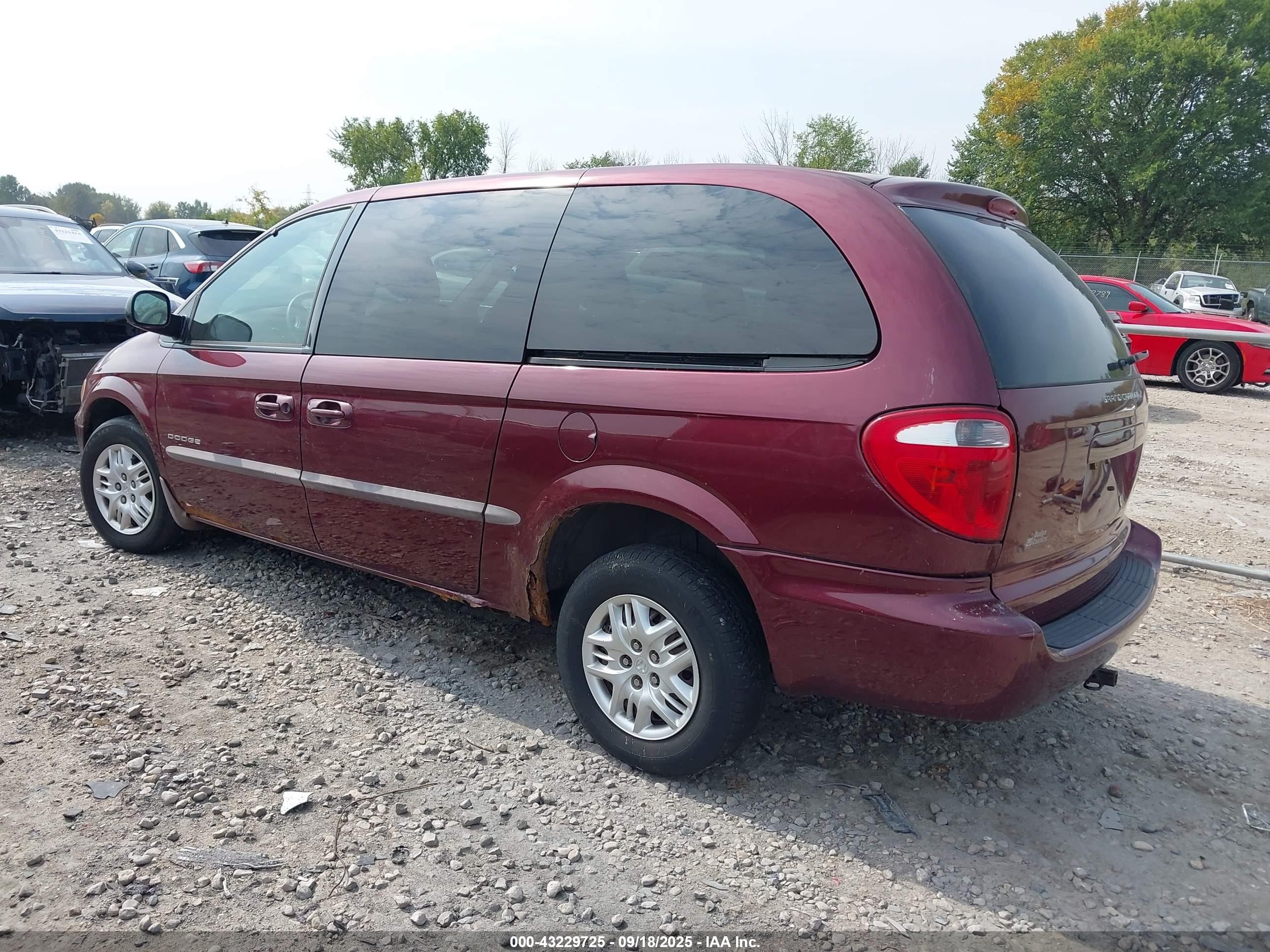 2001 Dodge Grand Caravan Sport Фиолетовый vin: 2B8GP44341R403519