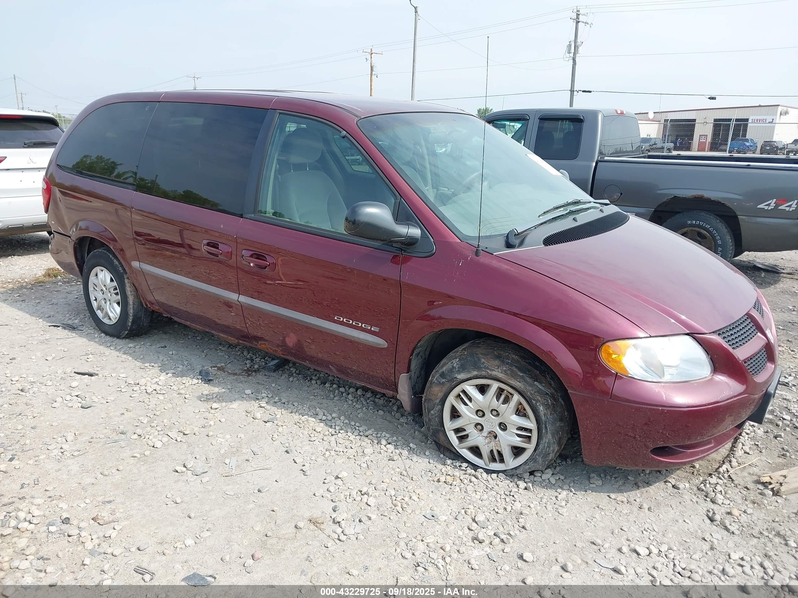 2001 Dodge Grand Caravan Sport Purple vin: 2B8GP44341R403519