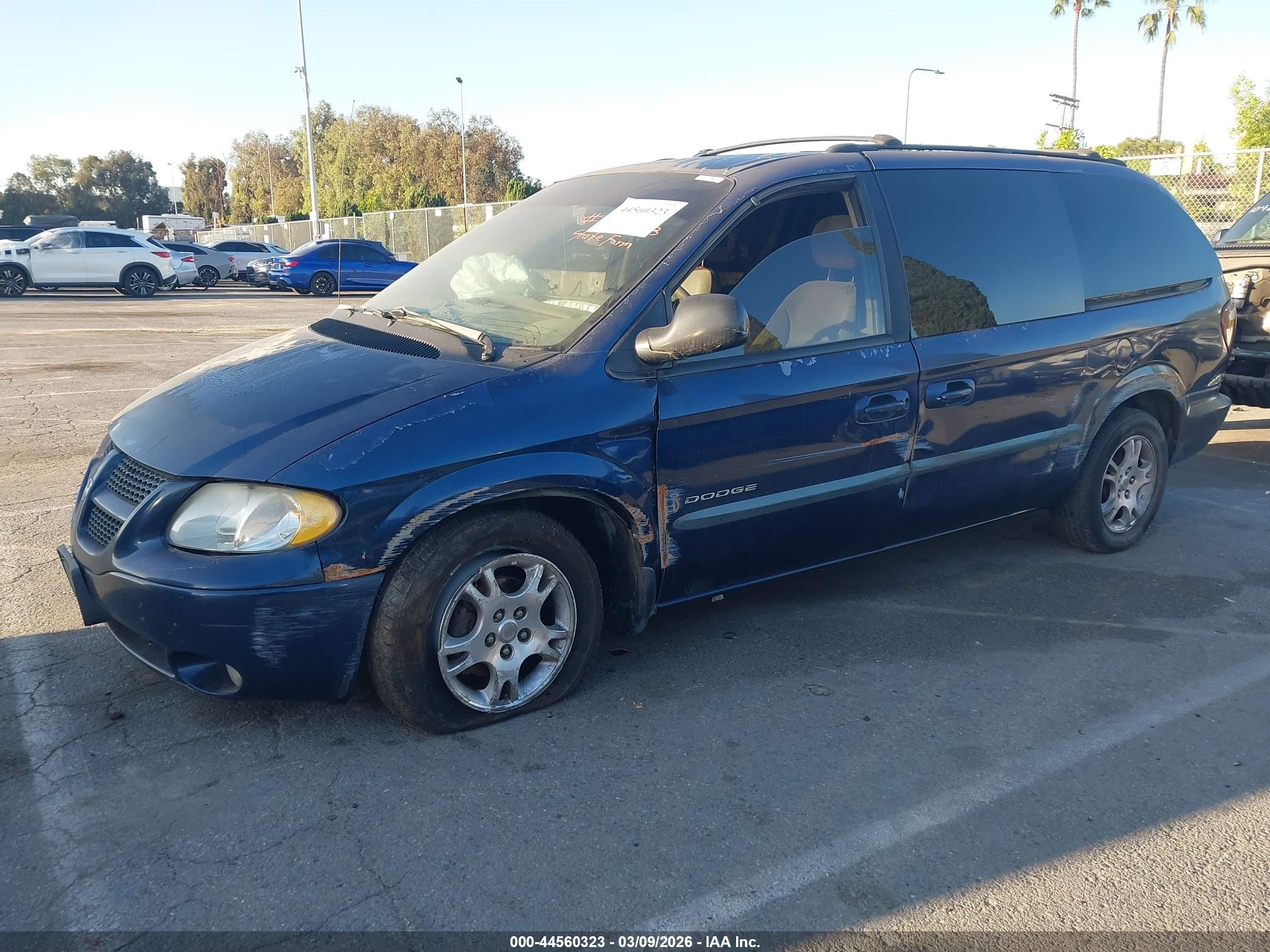 2001 Dodge Grand Caravan Sport Blue vin: 2B8GP44G41R142928