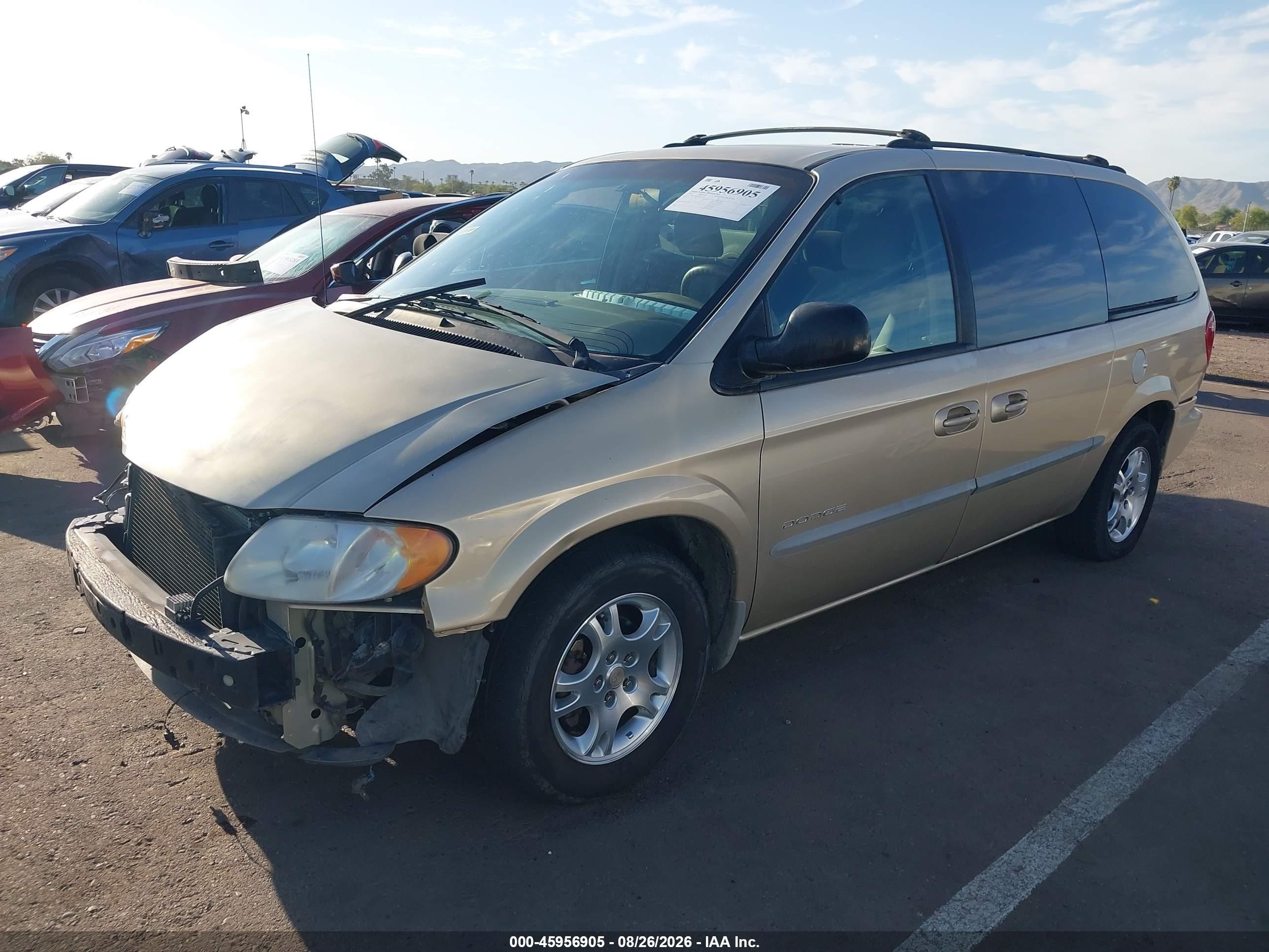 2001 Dodge Grand Caravan Sport Золотой vin: 2B8GP44G51R107136