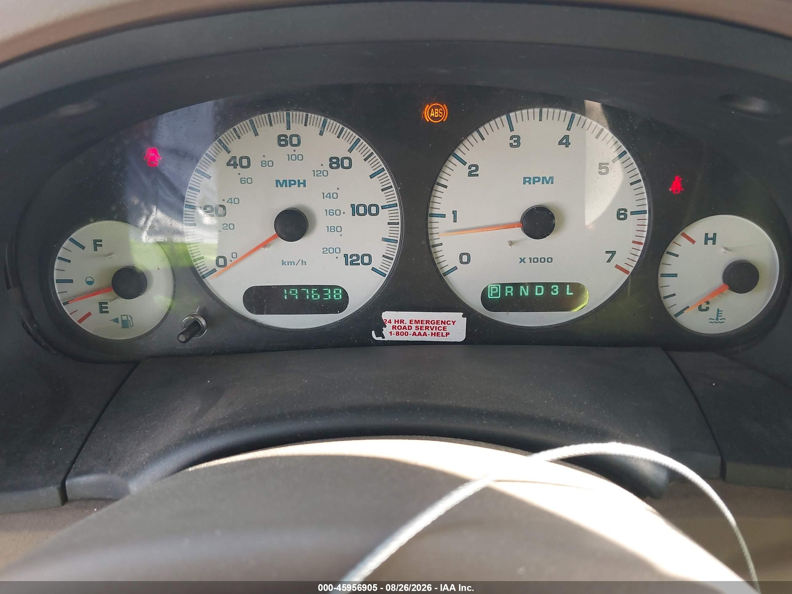 2001 Dodge Grand Caravan Sport Золотой vin: 2B8GP44G51R107136