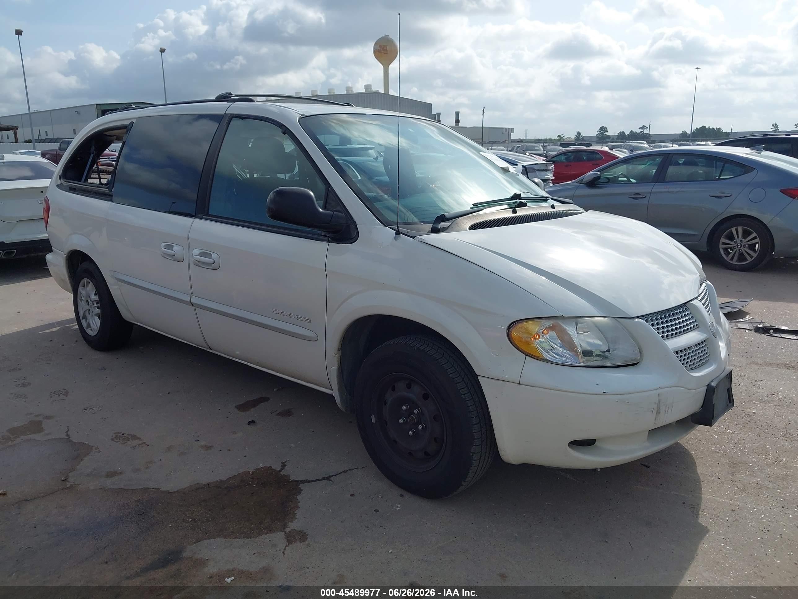 2001 Dodge Grand Caravan Sport Белый vin: 2B8GP44G71R177804