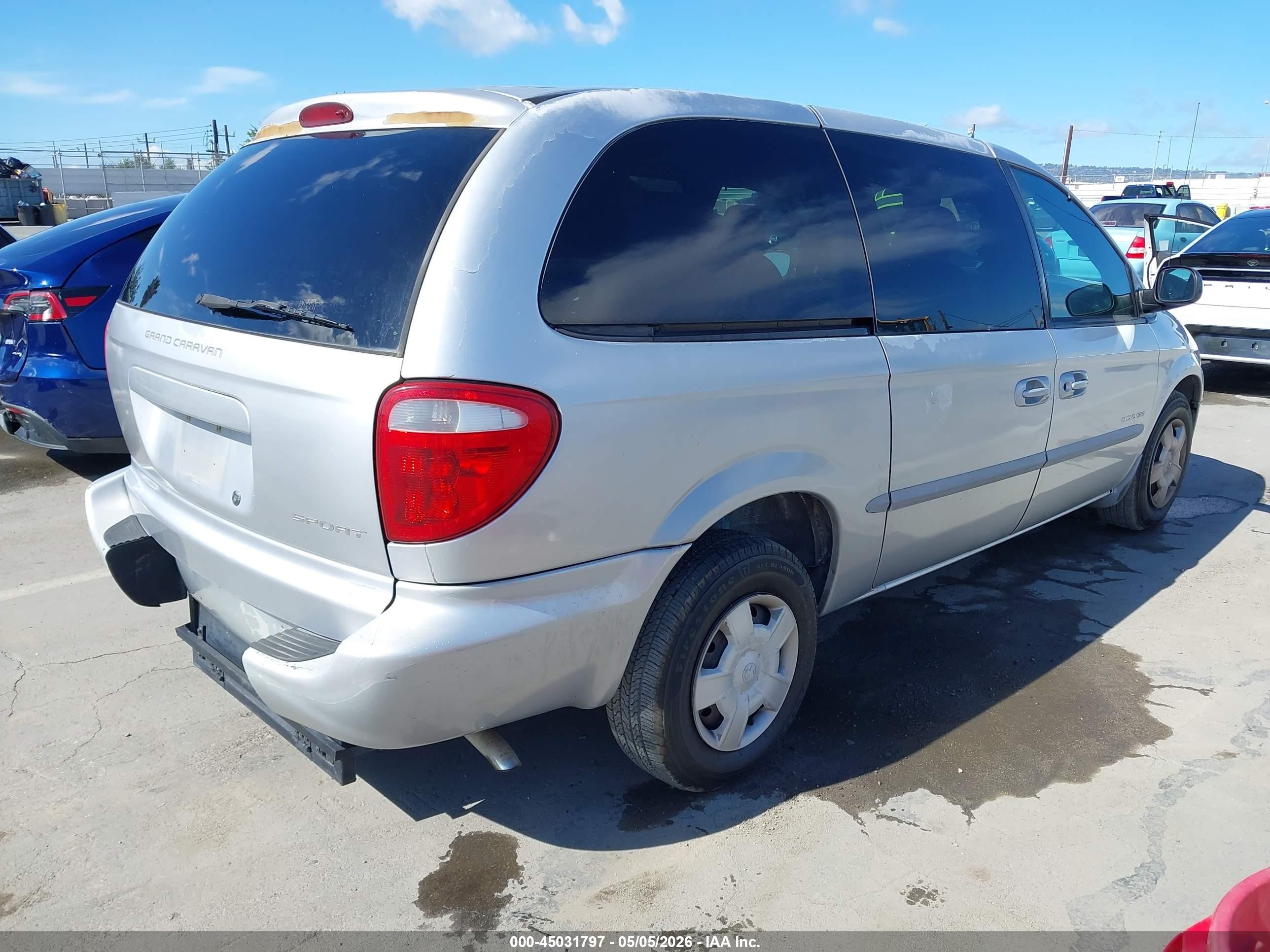 2001 Dodge Grand Caravan Sport Gray vin: 2B8GP44G81R115702