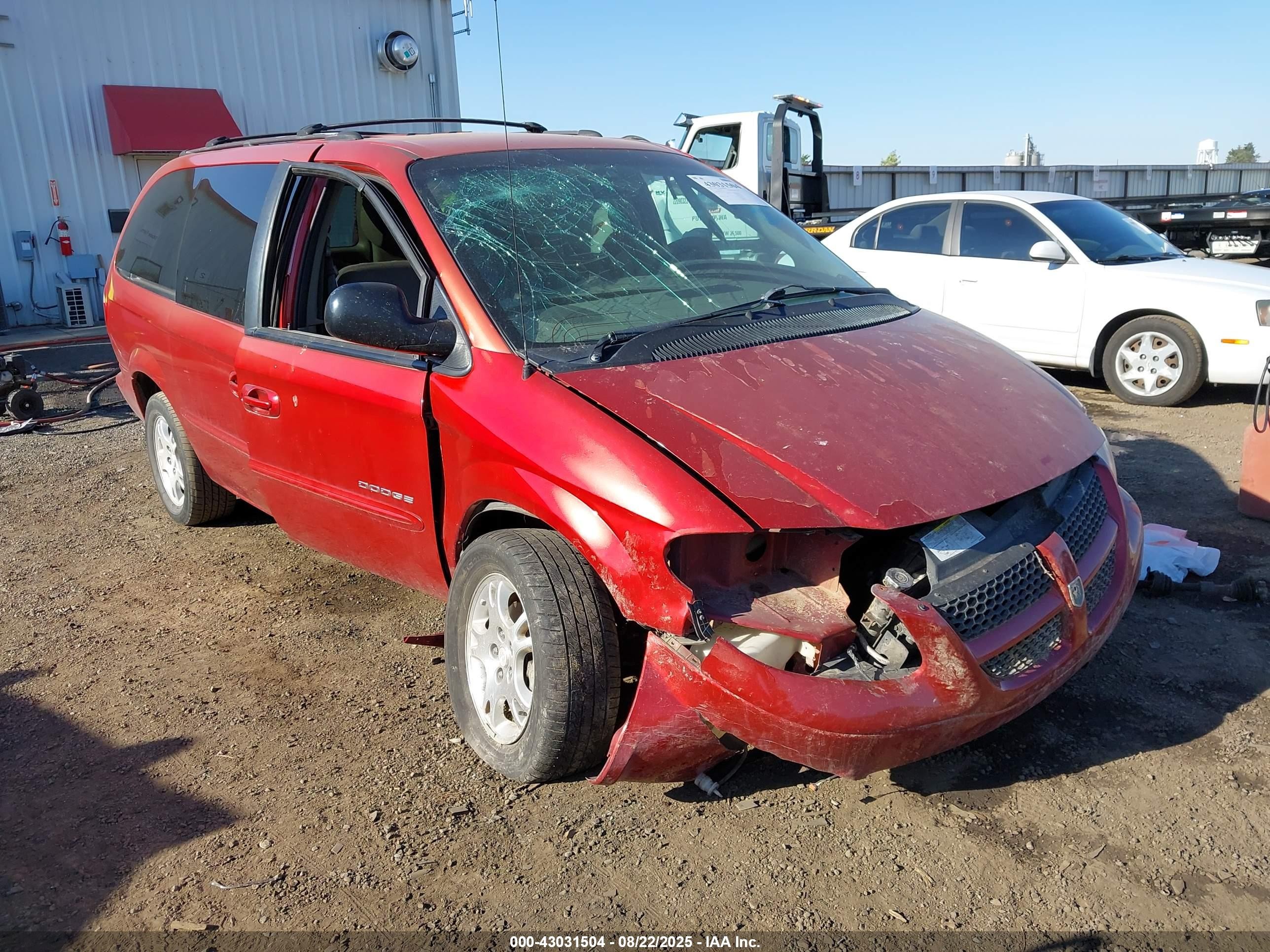 2001 Dodge Grand Caravan Sport Maroon vin: 2B8GP44R31R372106